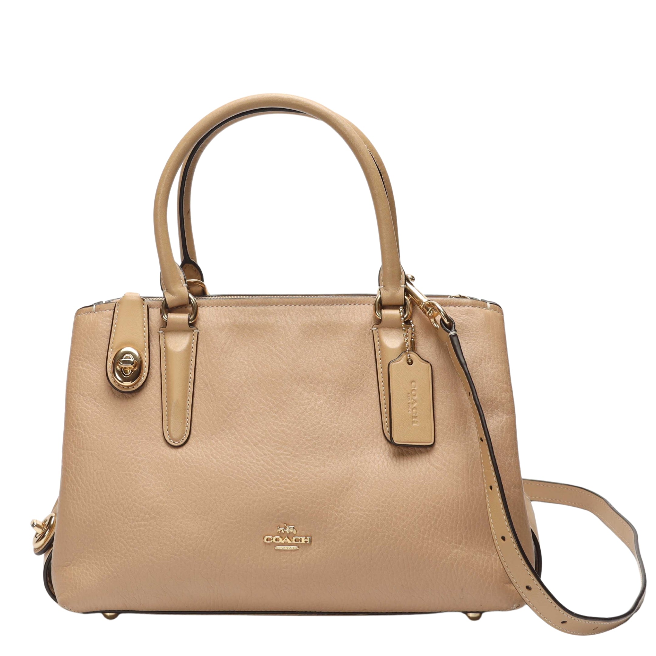 Coach Beige Brooklyn Carryall Satchel