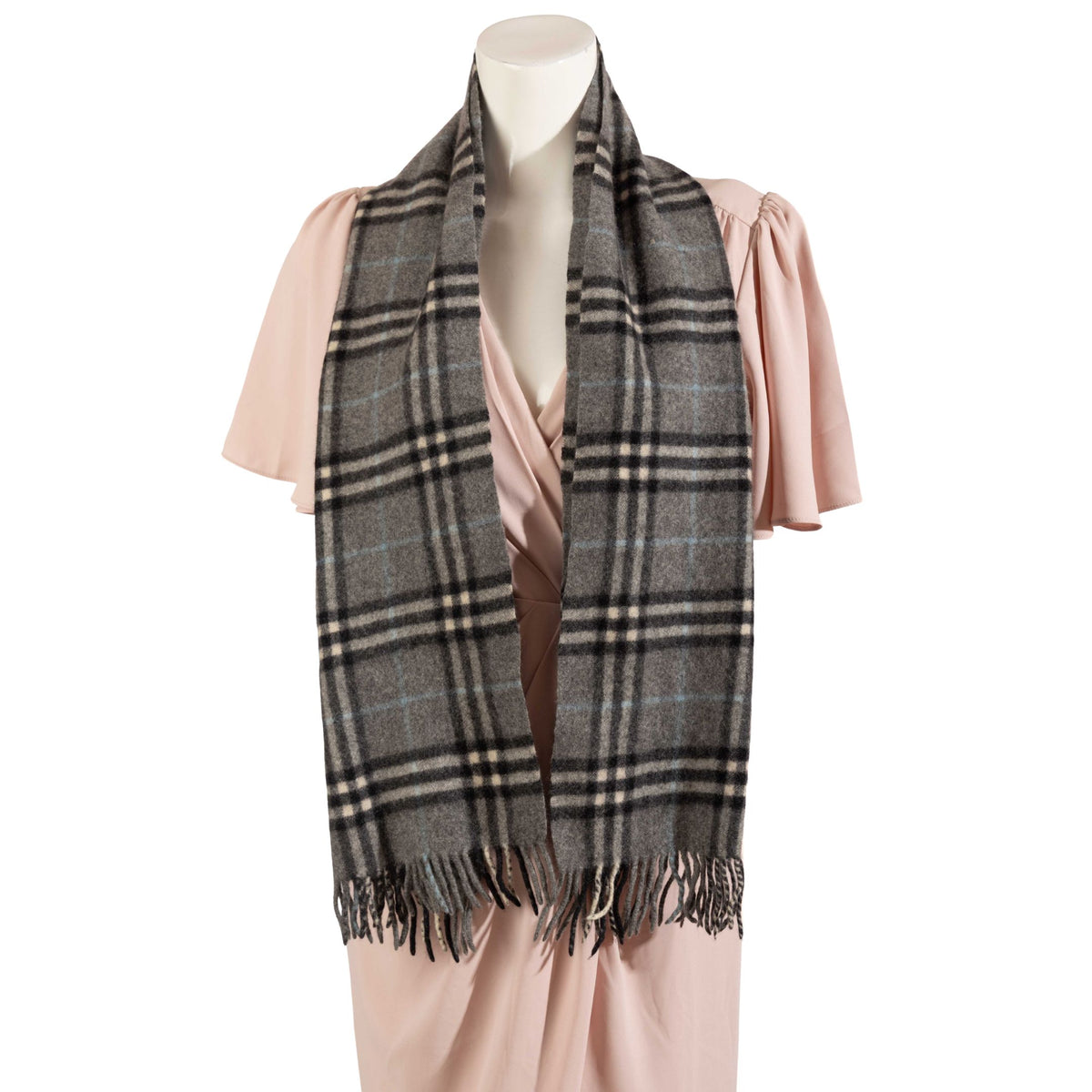 Burberry Grey Check Scarf
