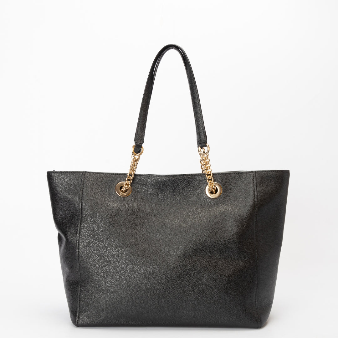 Coach Turnlock Chain Black Tote Bag