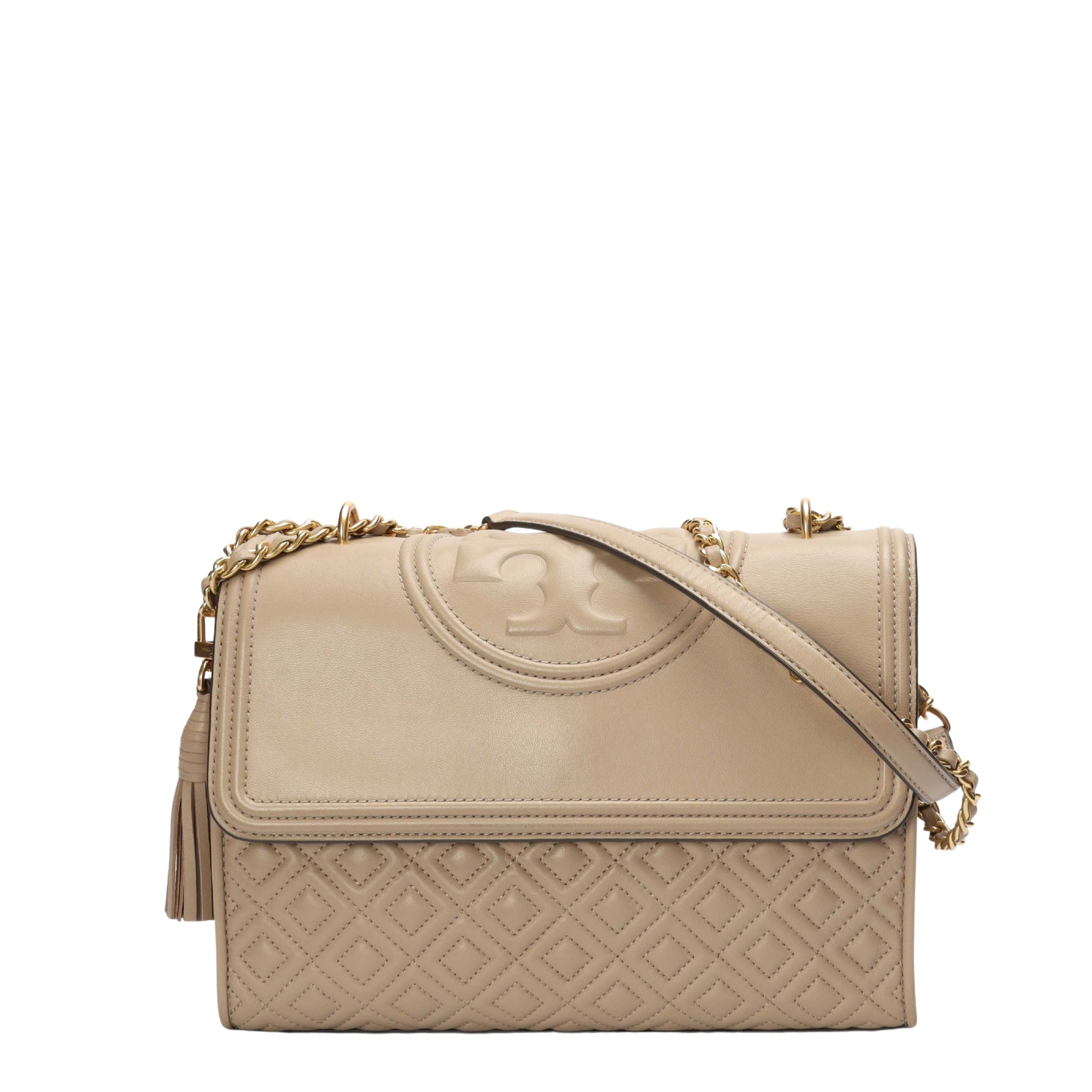 Tory Burch Beige Fleming Shoulder Bag