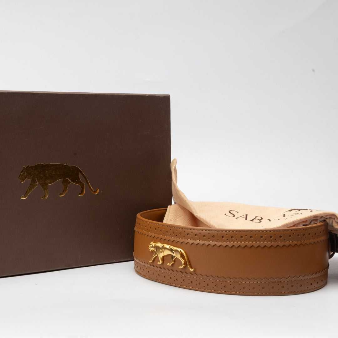 Sabyasachi Royal Bengal Tiger Brown Wide Belt