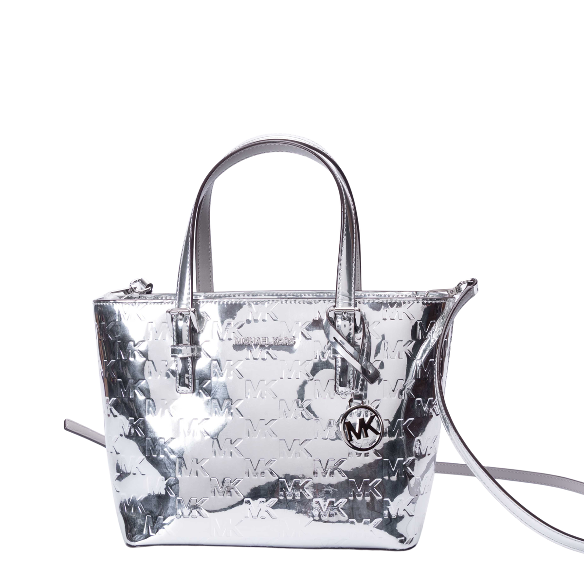 Michael Kors Jet Set Logo Metallic Convertible Bag