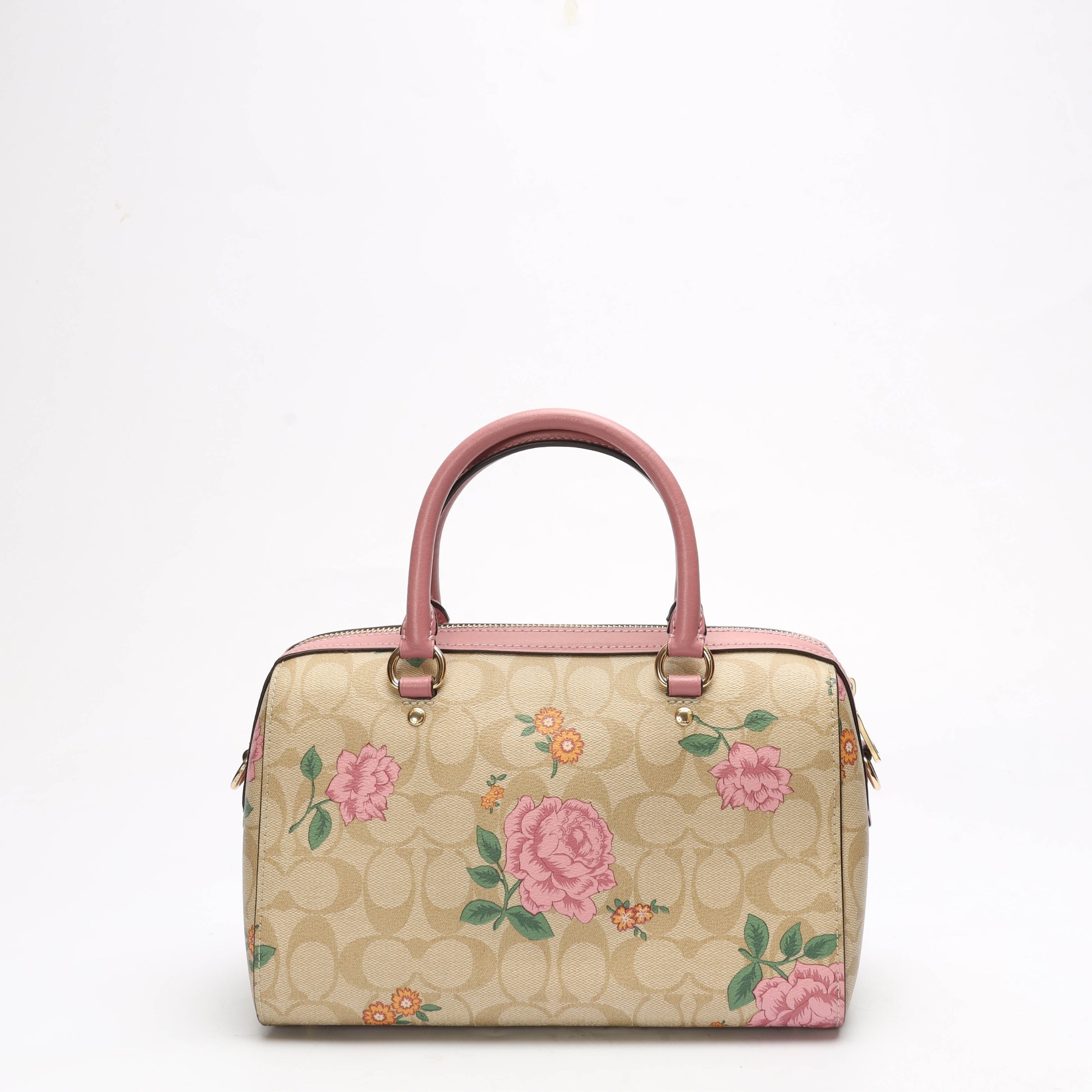 Coach Rowan Signature Canvas Rose Satchel