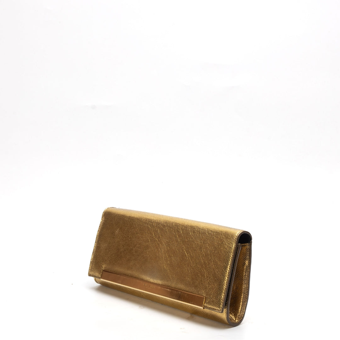 Saint Laurent Gold Belle De Jour Clutch