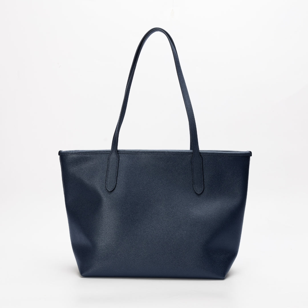 Coach Navy Blue Avenue Zip Tote