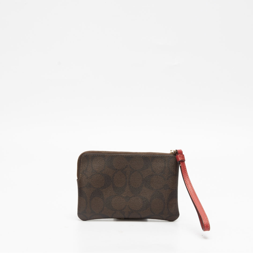 Coach Signature Canvas Wristlet