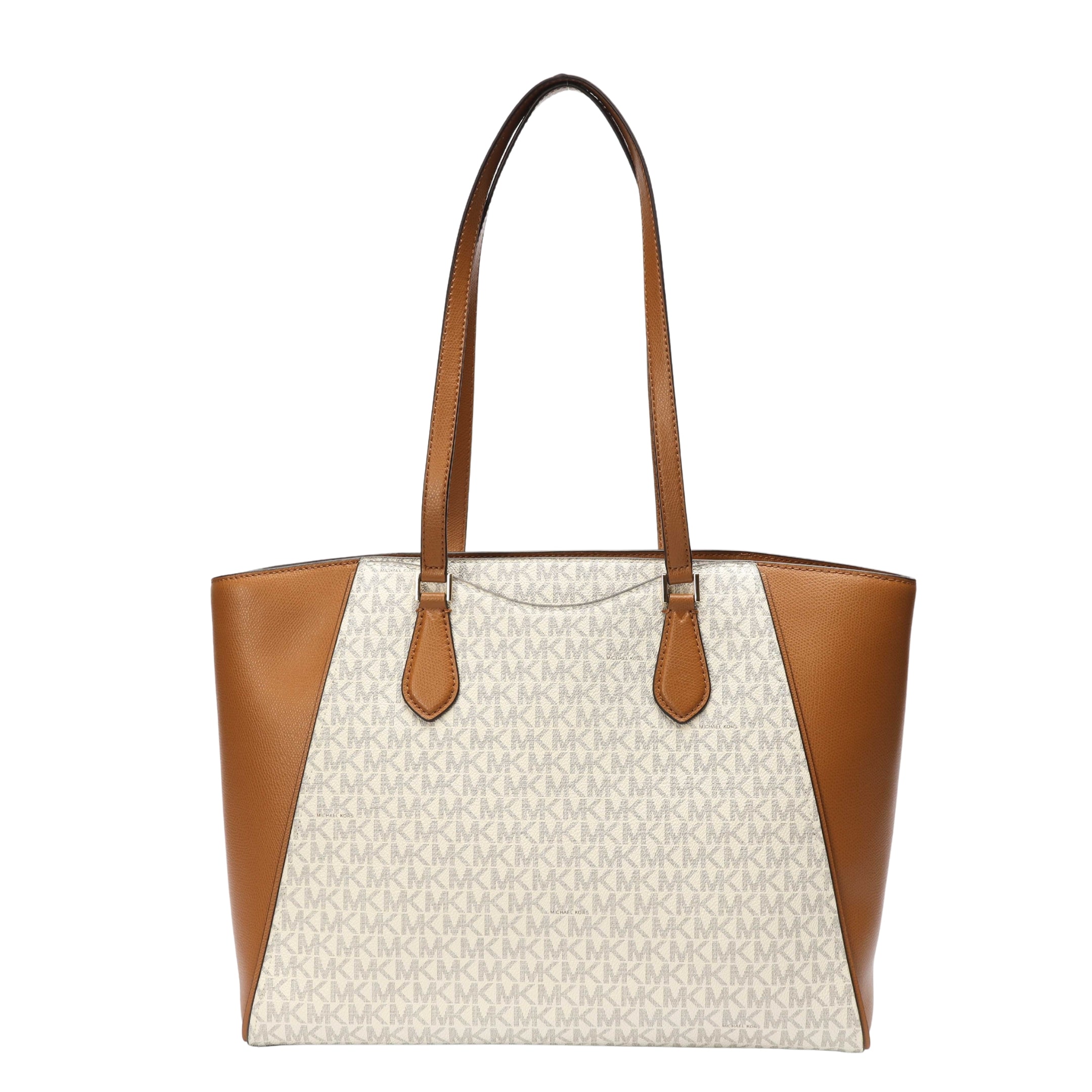 Michael Kors Taryn Large Vanilla Acorn Logo Tote