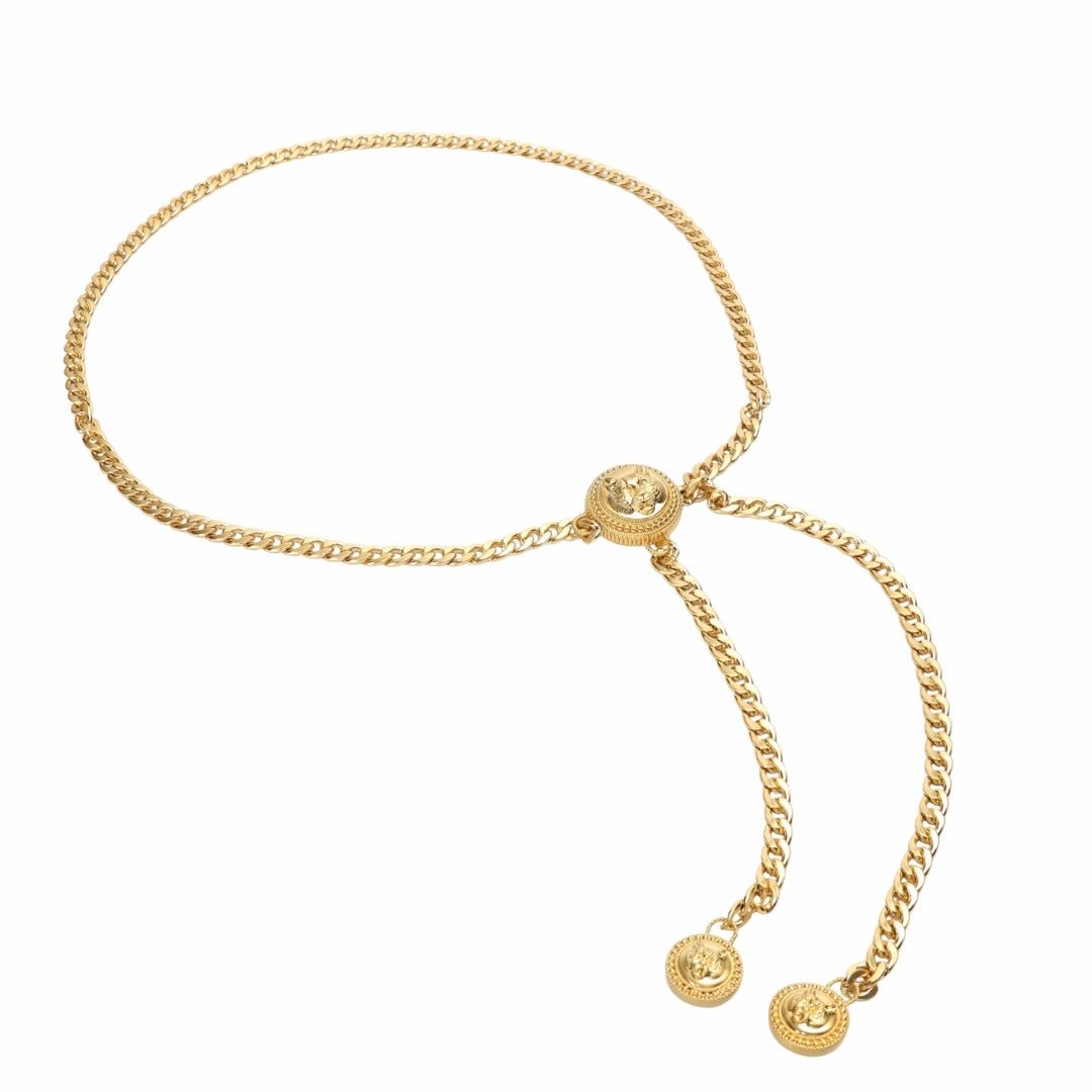 Sabyasachi Gold The Royal Bengal Tiger Logo Chain Belt