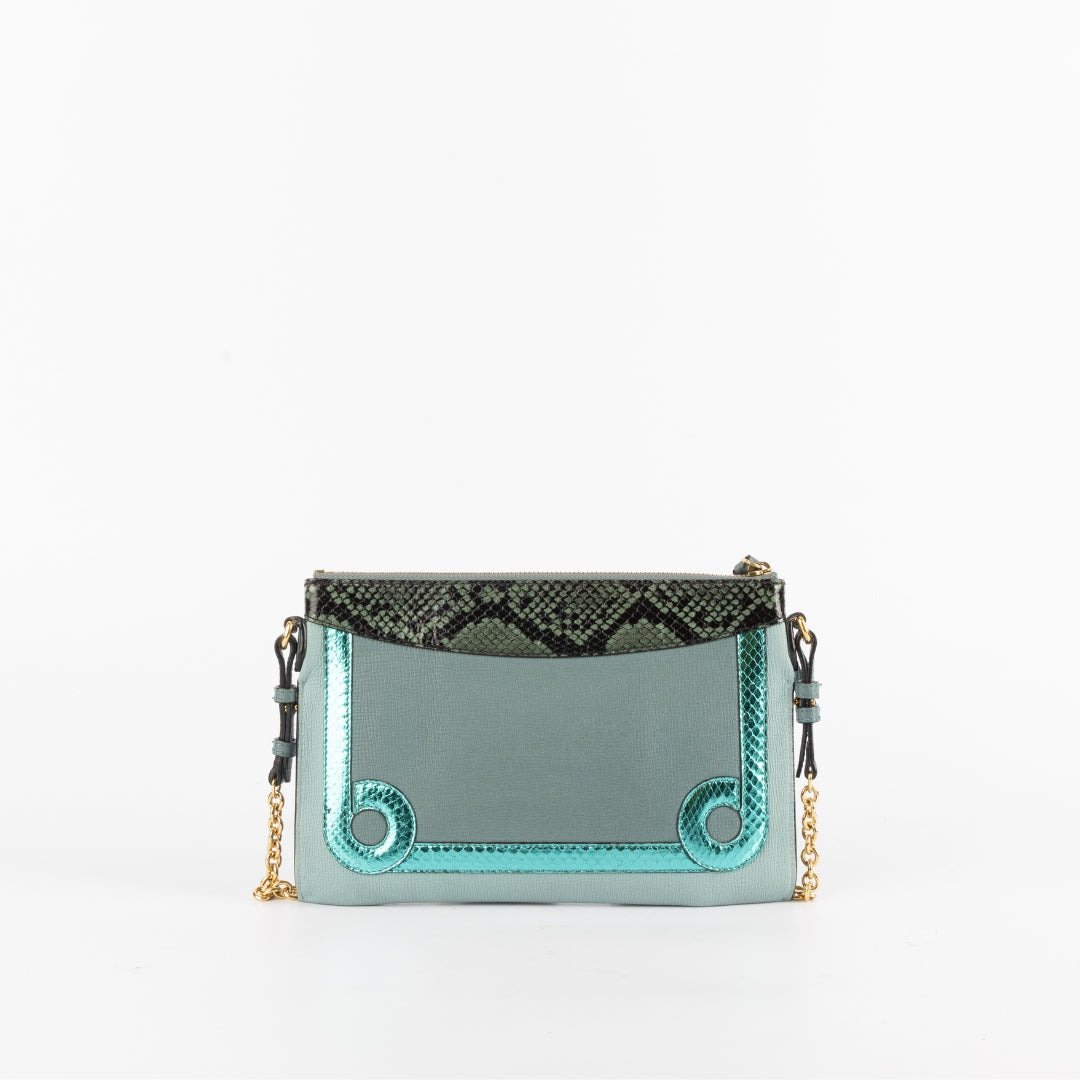 Burberry Python Trim Crossbody Bag