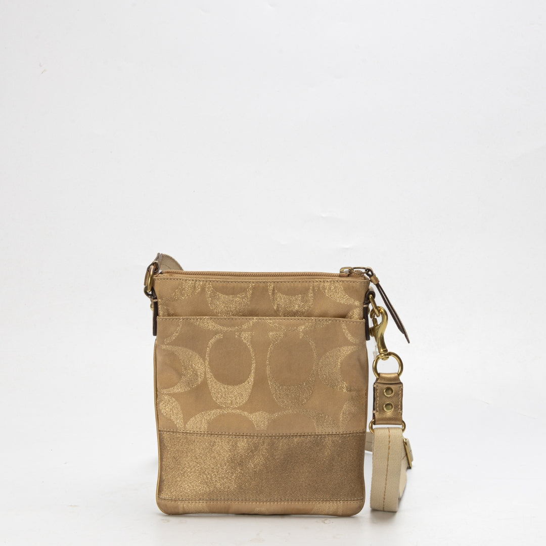 Coach Golden Beige File Crossbody Bag