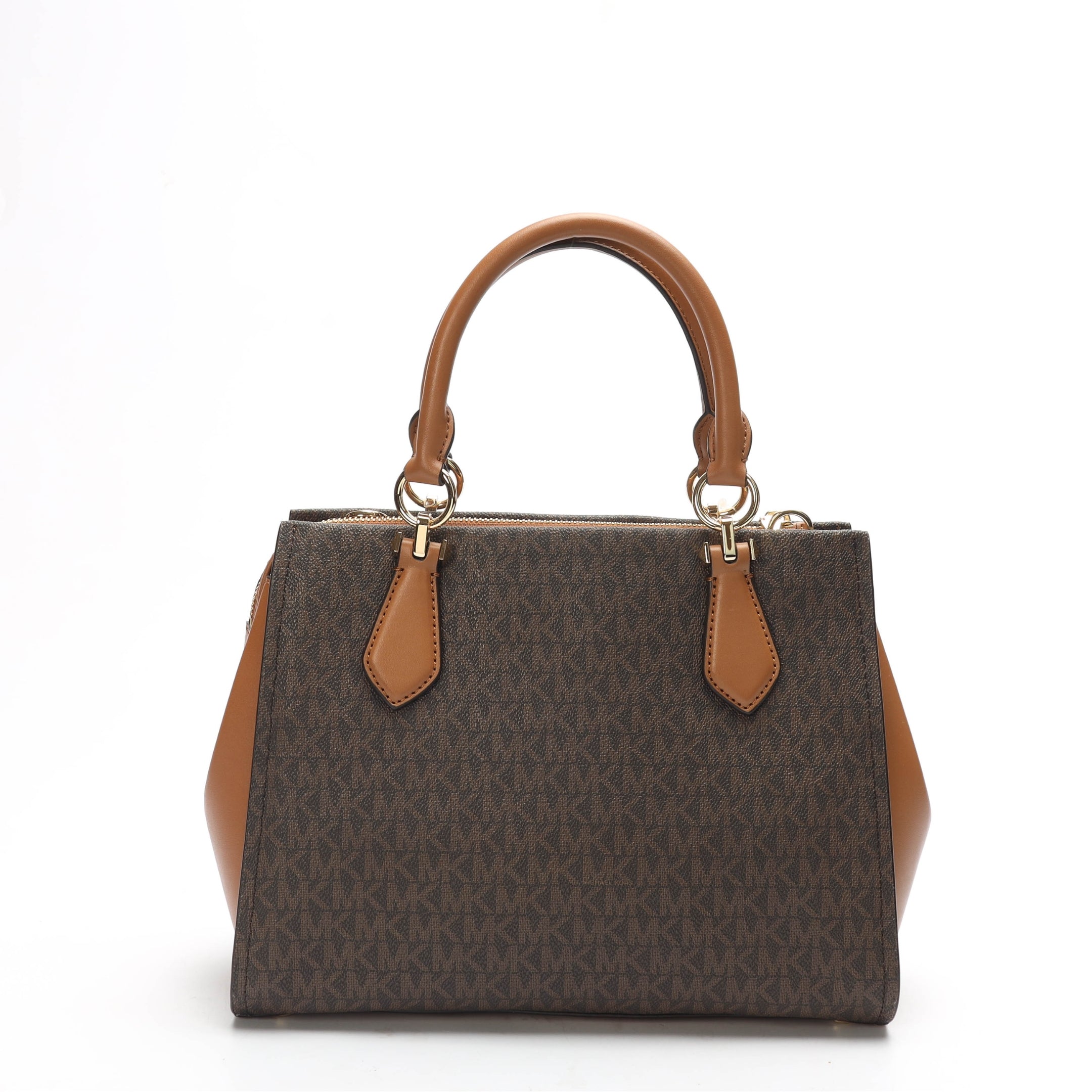 Michael Kors Marilyn Medium Brown Logo Satchel