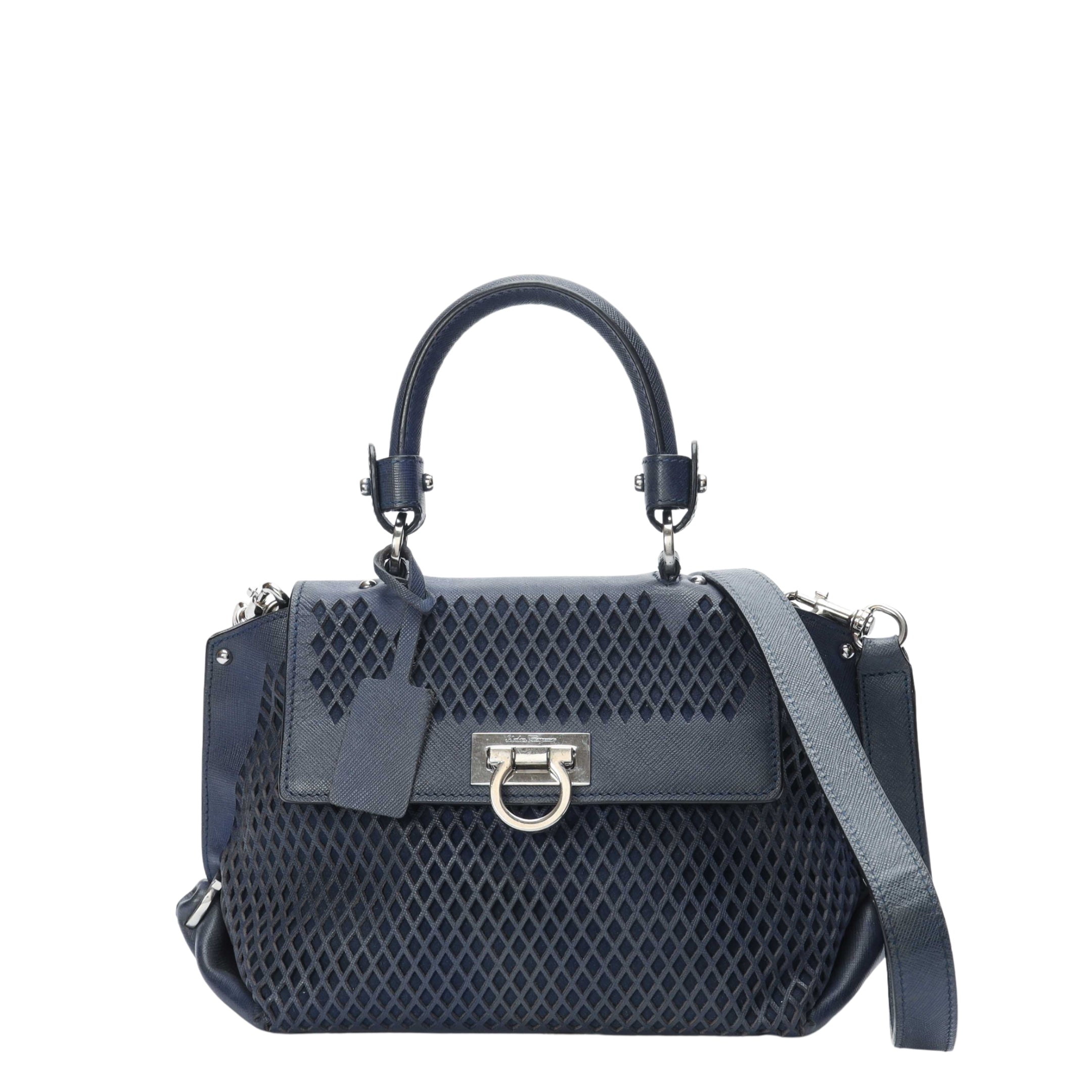 Salvatore Ferragamo Lasercut Satchel