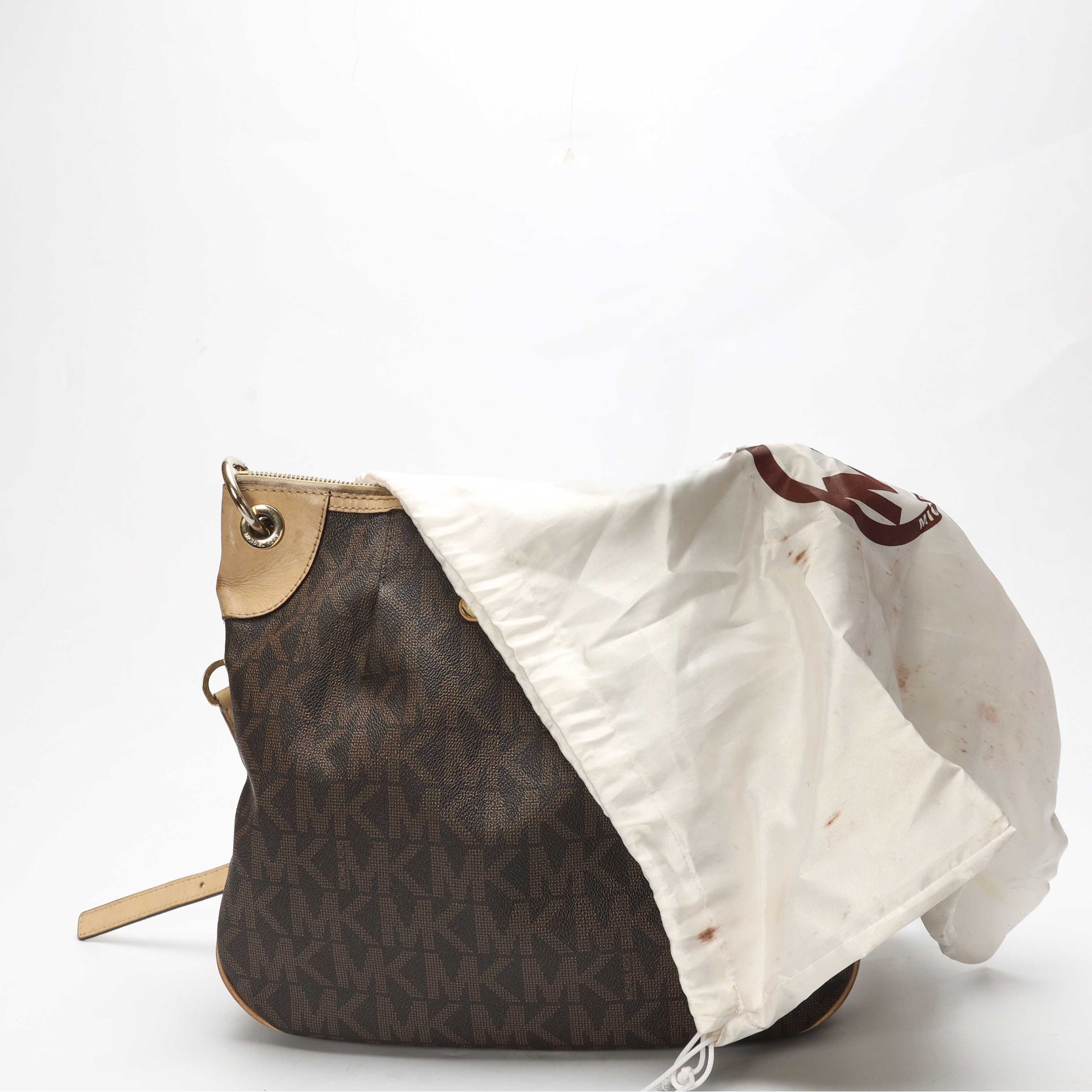 Michael Kors Jet Set Signature Logo Trim Hobo Bag