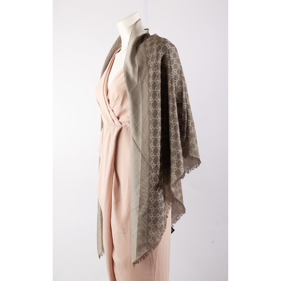 Gucci GG Guccissima Wool Silk Scarf