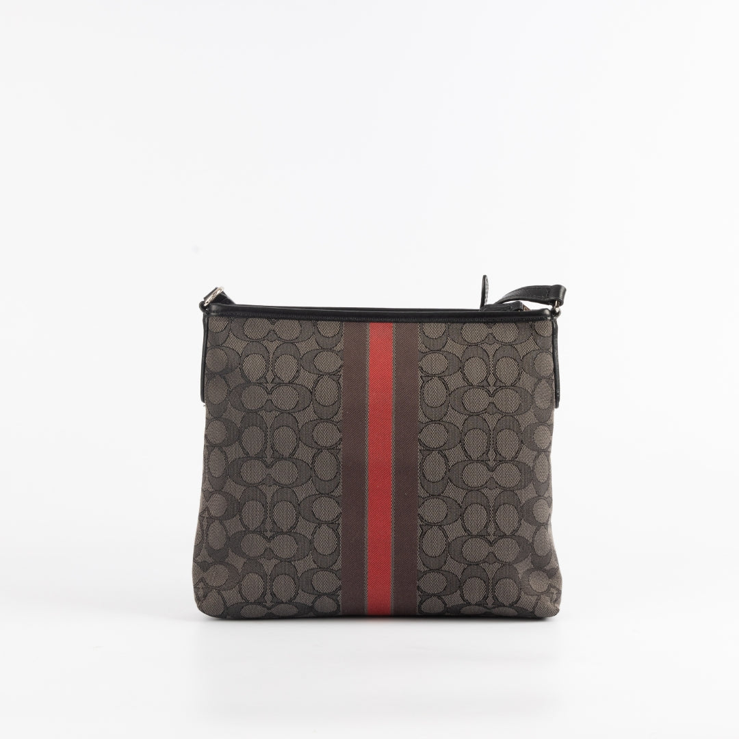 Coach Signature Jacquard Stripe Crossbody Bag