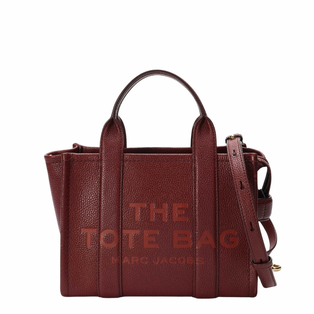 Marc Jacobs Maroon The Leather Small Tote
