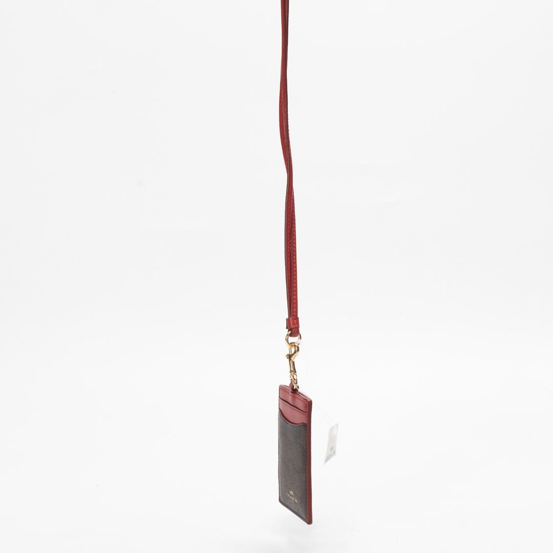 Coach Signature ID Lanyard Wallet