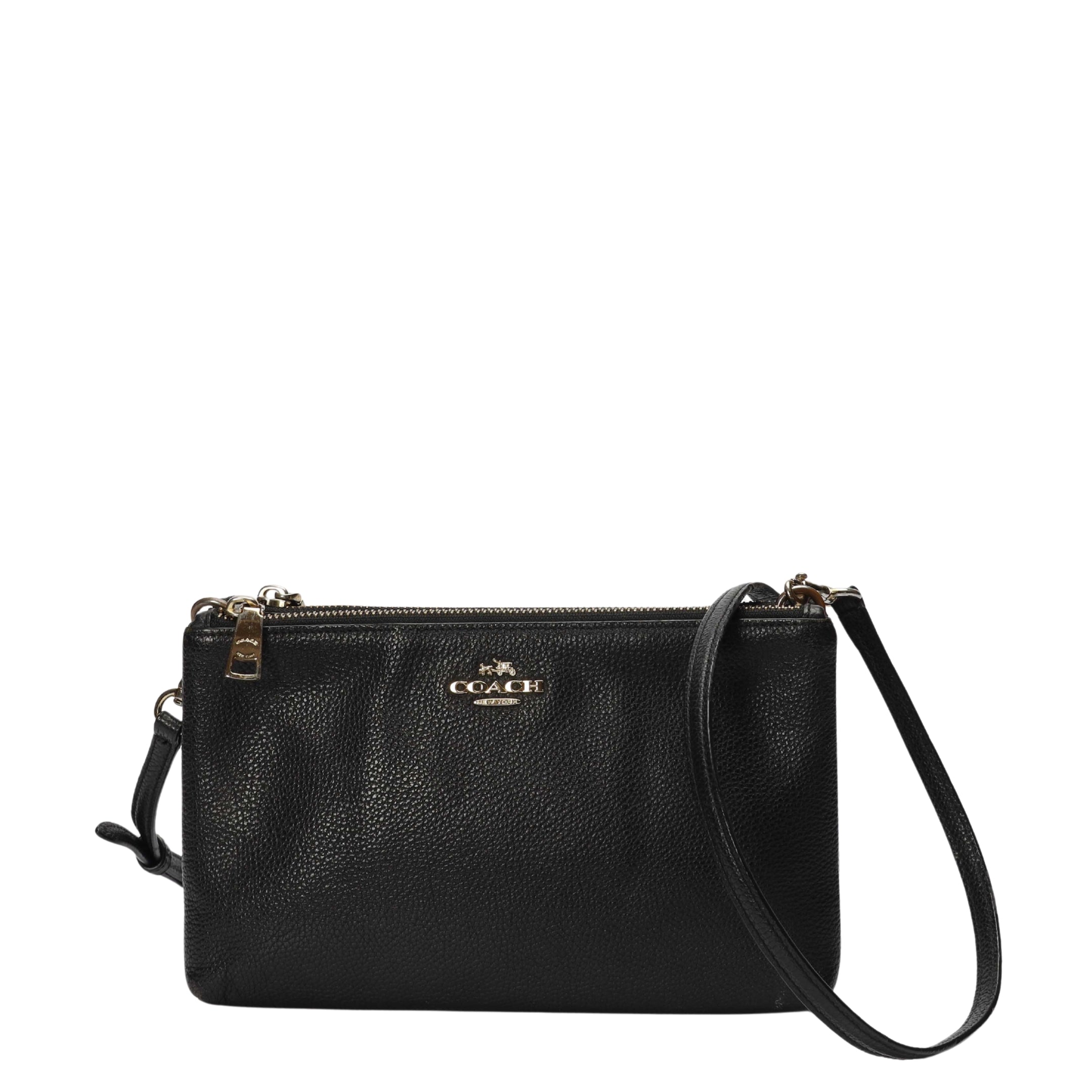 Coach Black Double Zip Crossbody Bag
