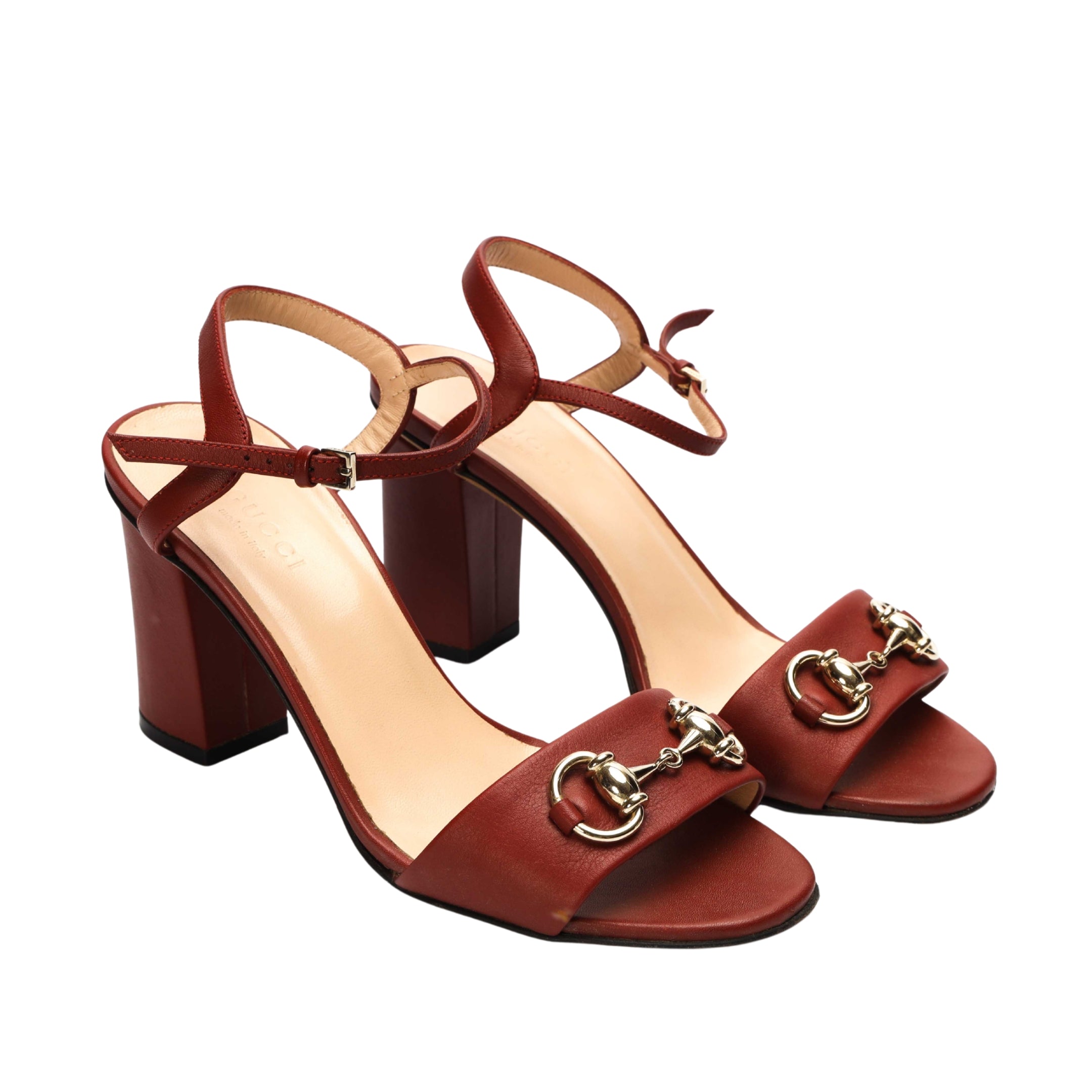 Gucci Horsebit Block Heels Sandals