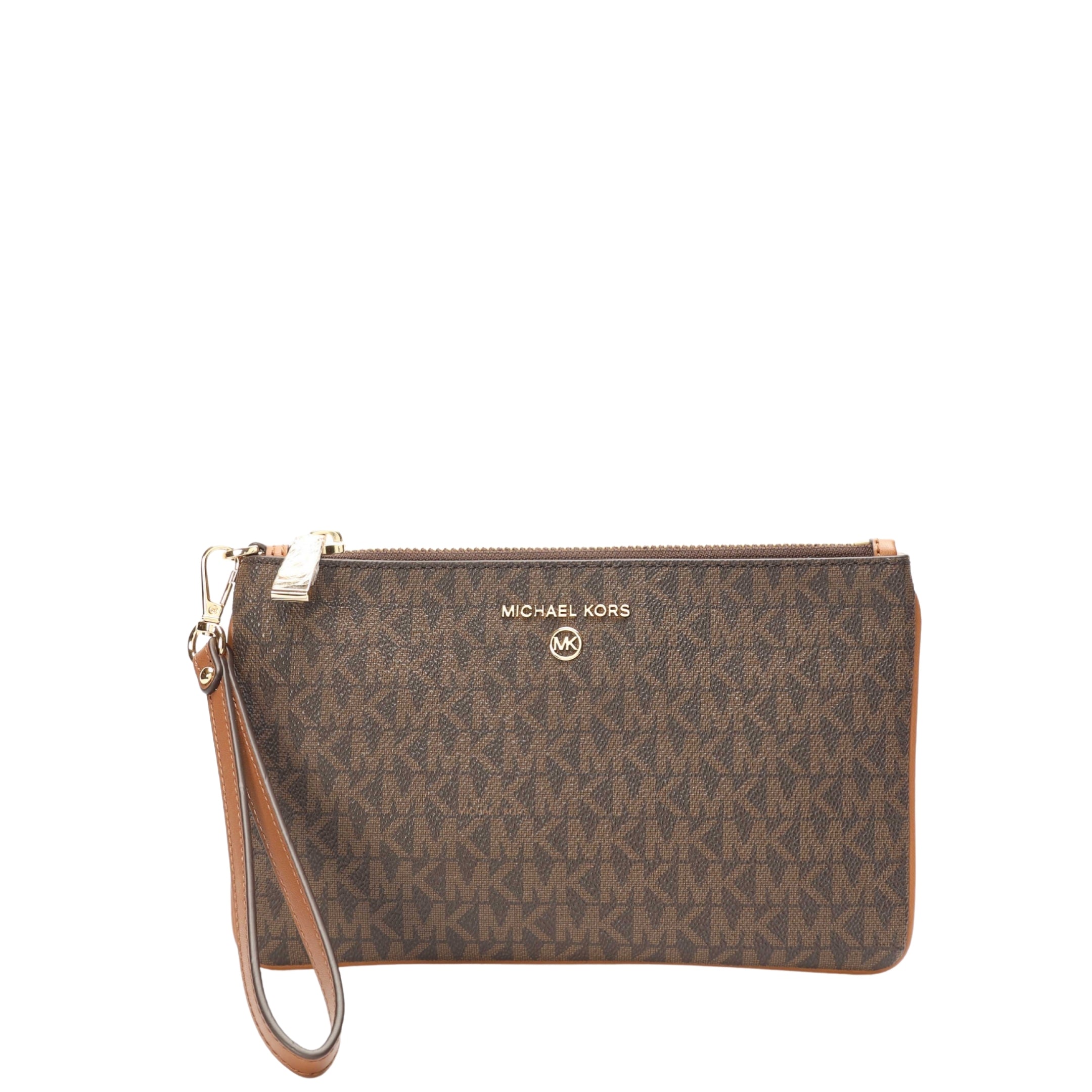 Michael Kors Brown Medium Logo Wristlet