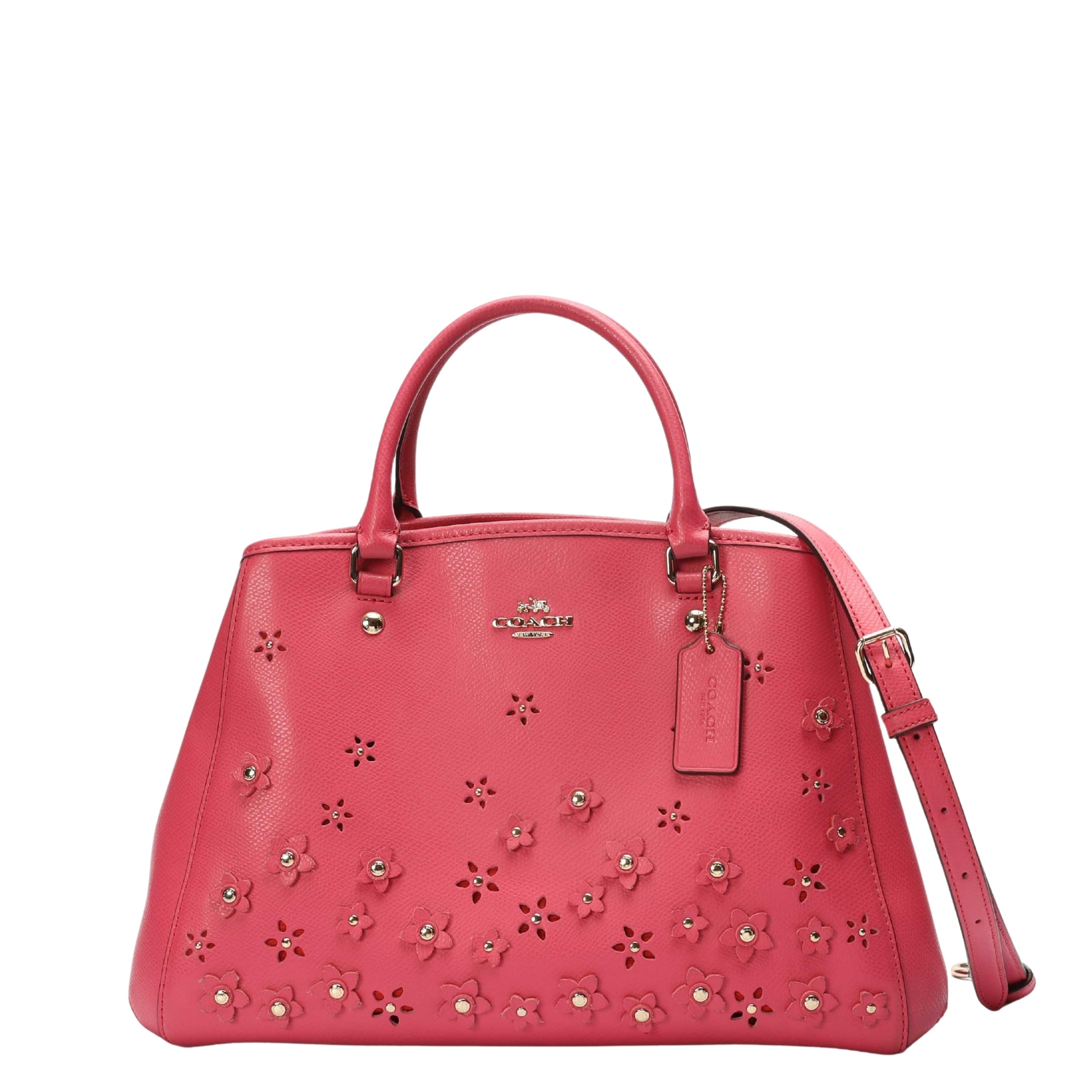 Coach Tas Pink Floral Convertible Satchel
