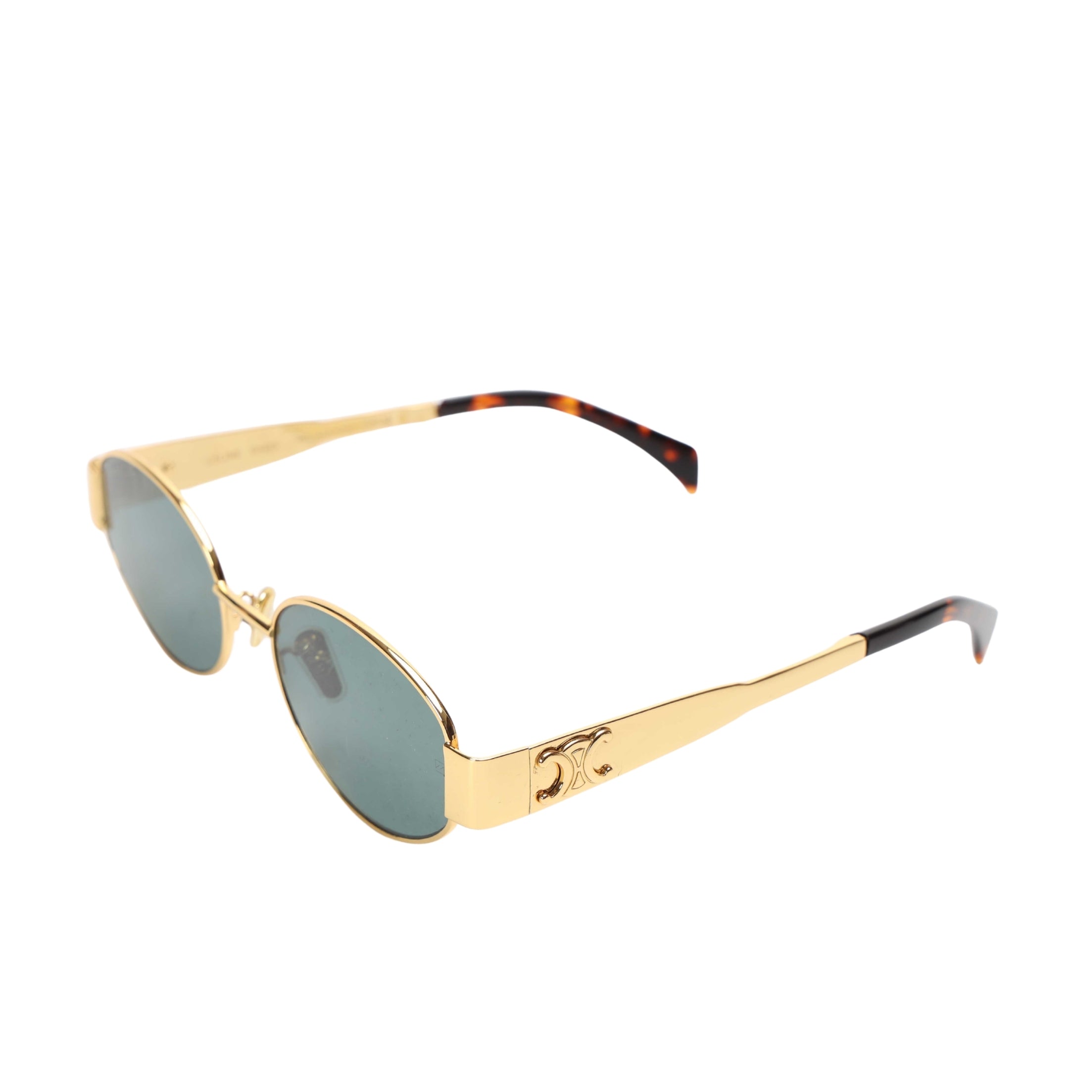 Celine Triomphe Metal Oval Sunglasses