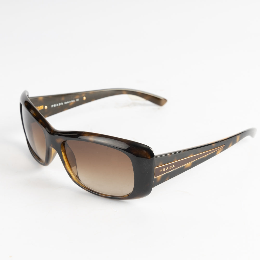 Prada Dark Tortoise Rectangular Sunglasses