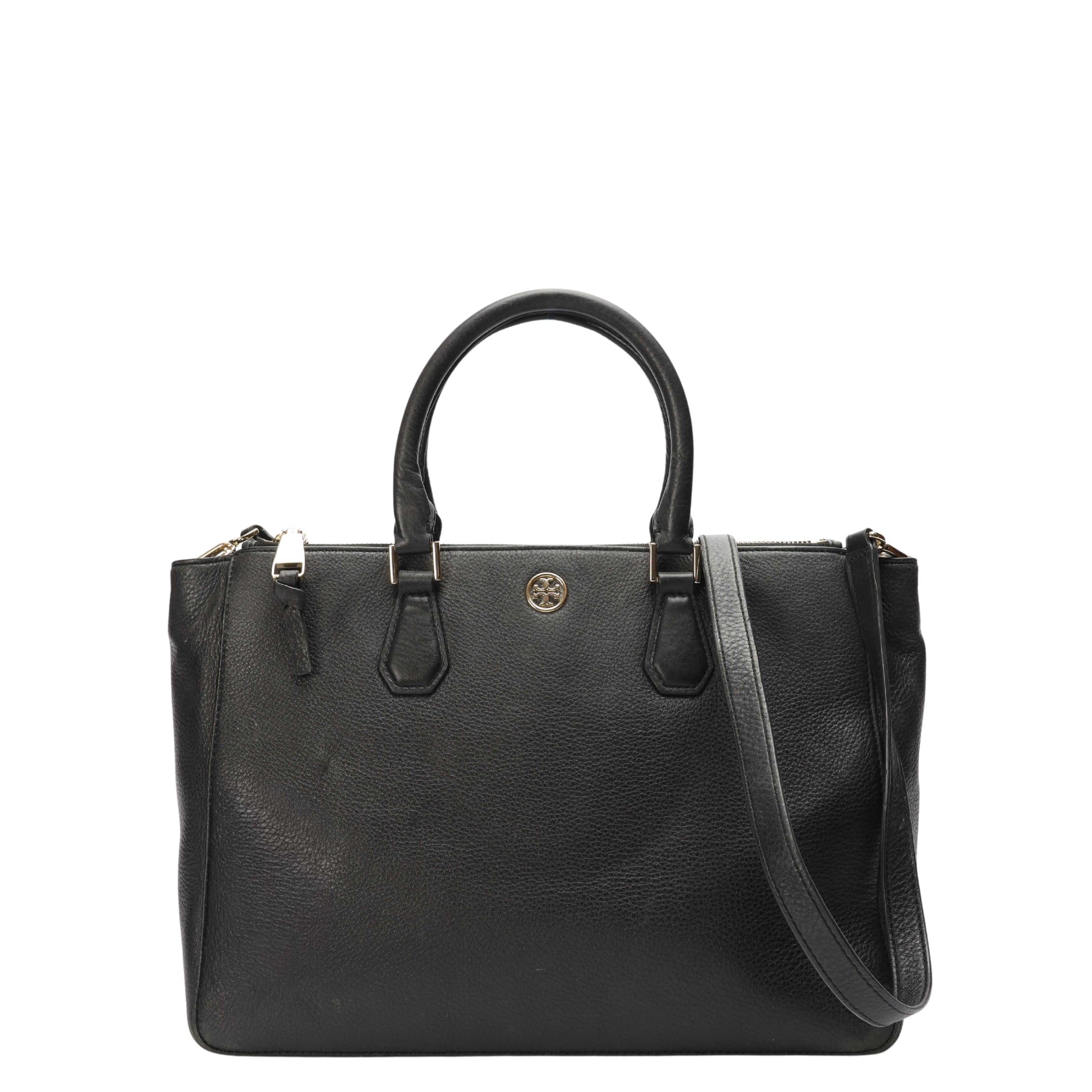 Tory Burch Black Robinson Satchels