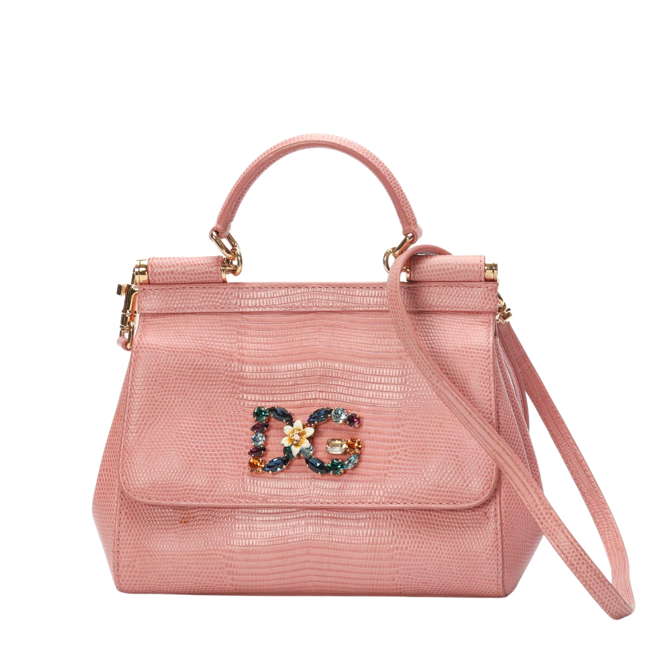 Dolce & Gabbana Sicily Pink Top Handle Bag