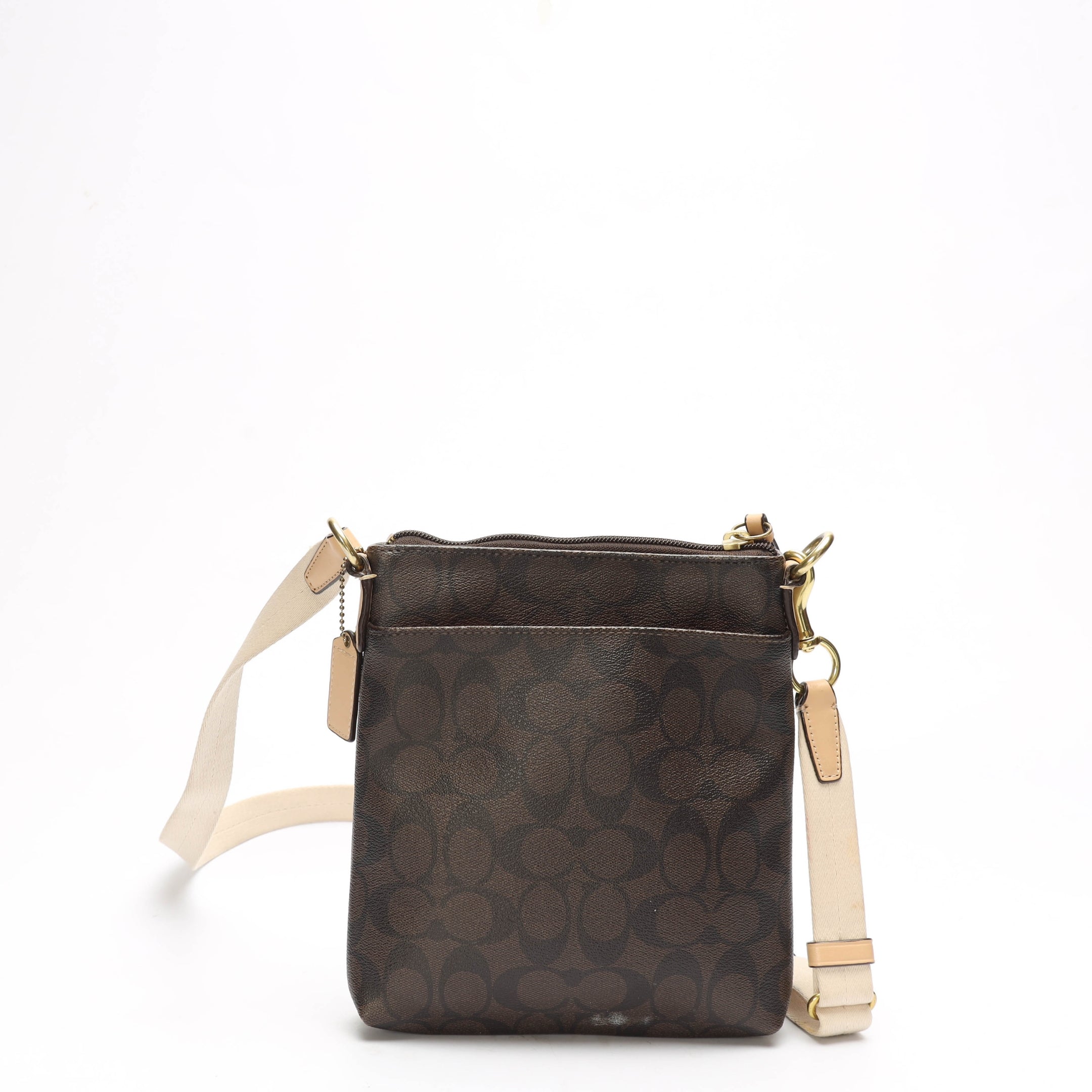 Coach Kitt Brown Canvas Crossbody Bag