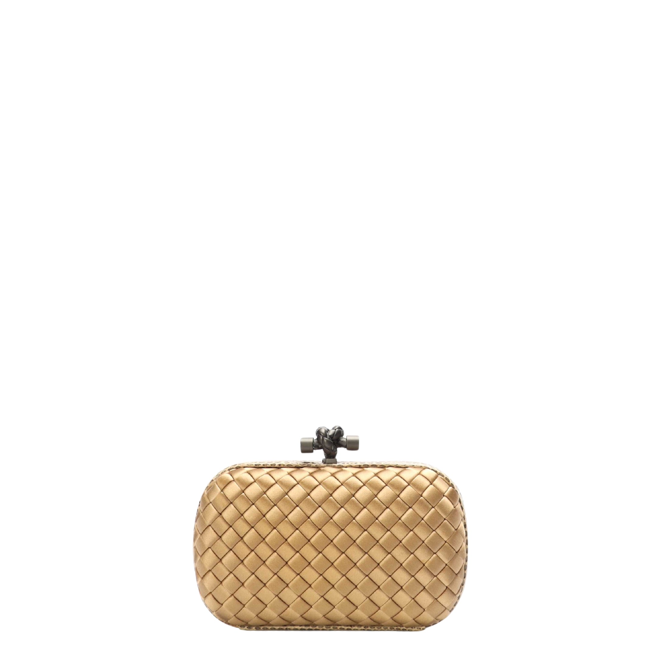 Bottega Veneta Champagne Intrecciato Small Clutch 
