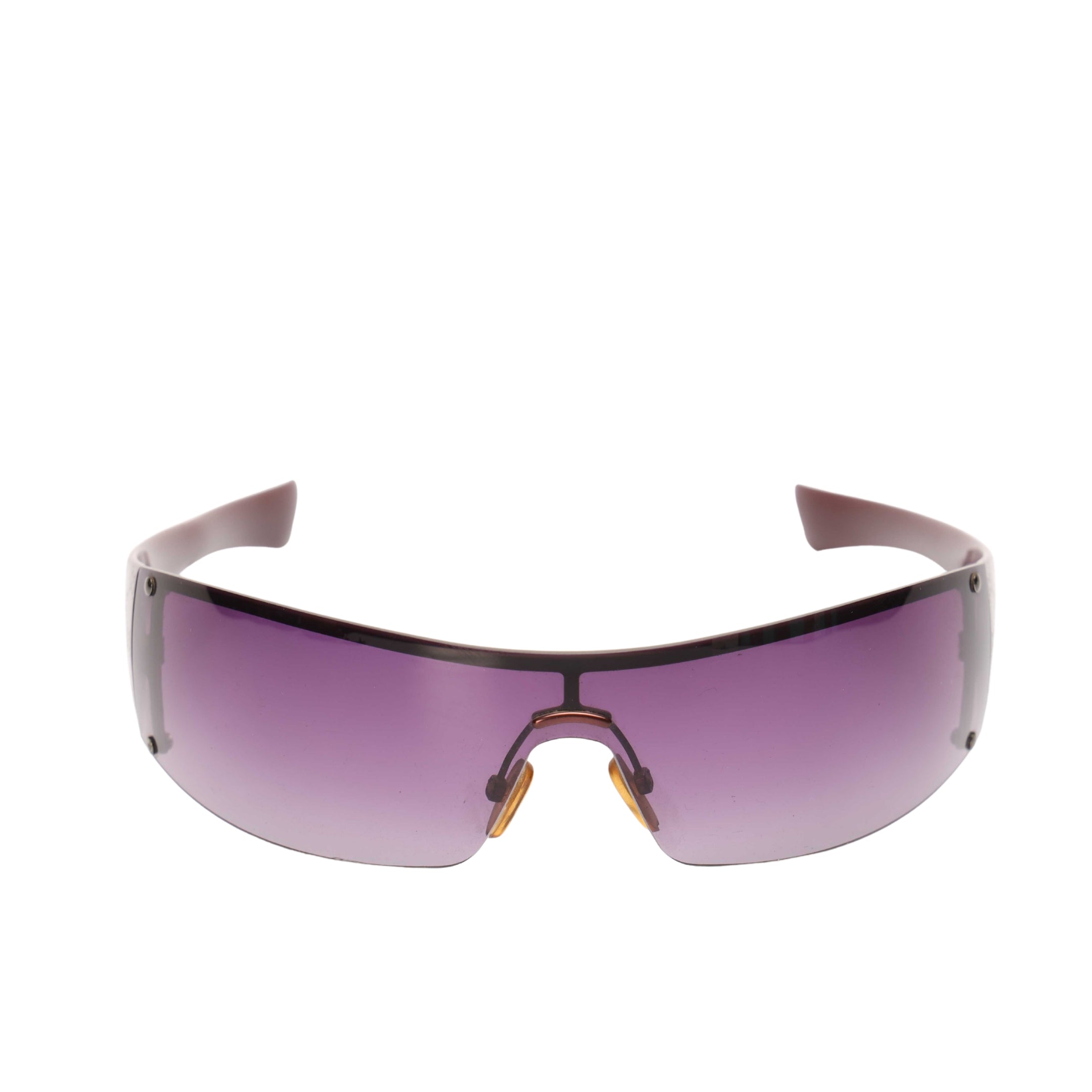 Gucci Purple GG Rectangle Shield Women Sunglasses