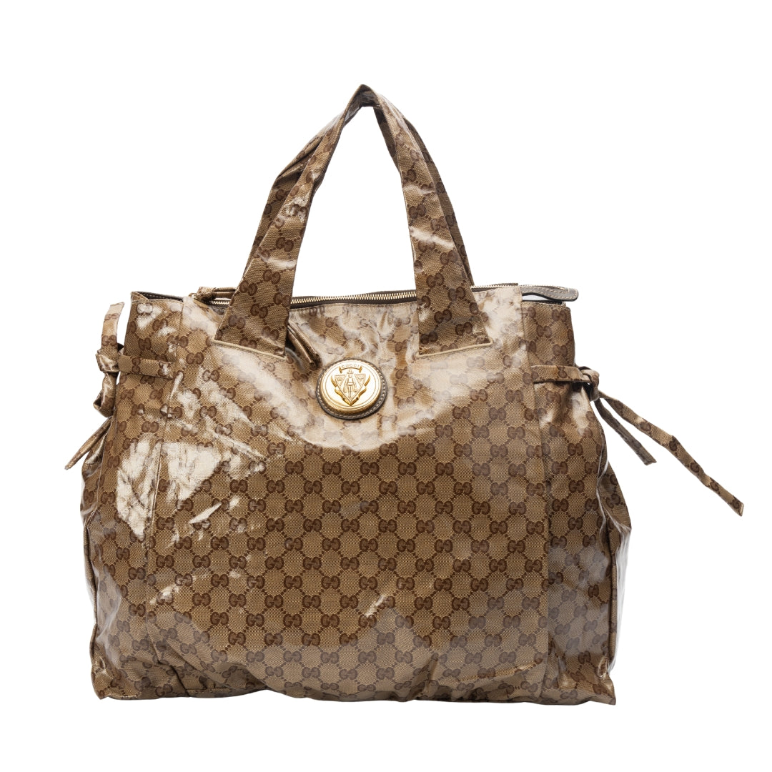 Gucci GG Crystal Coated Canvas Large Hysteria Tote