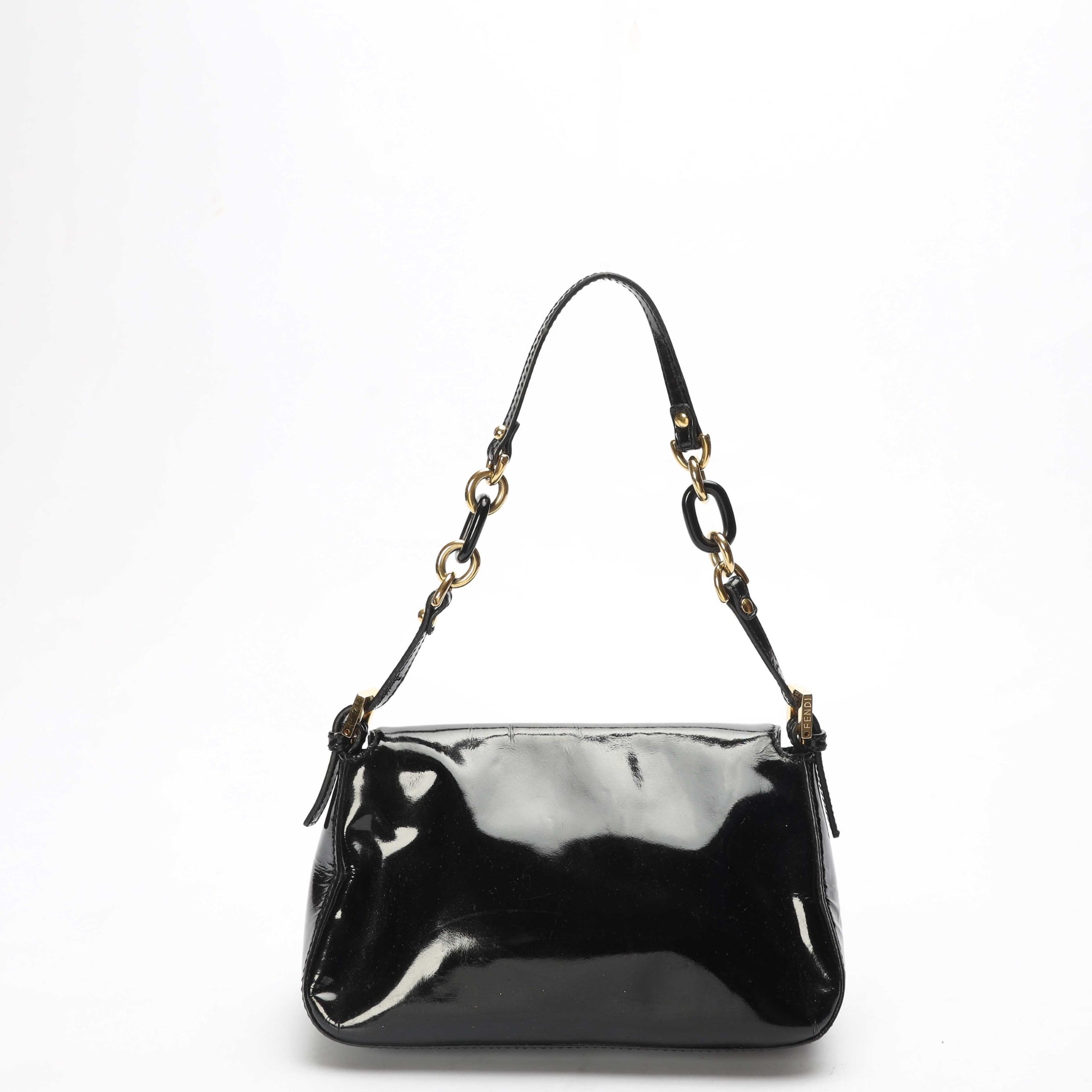 Fendi Black Mamma Forever Flap Shoulder Bag