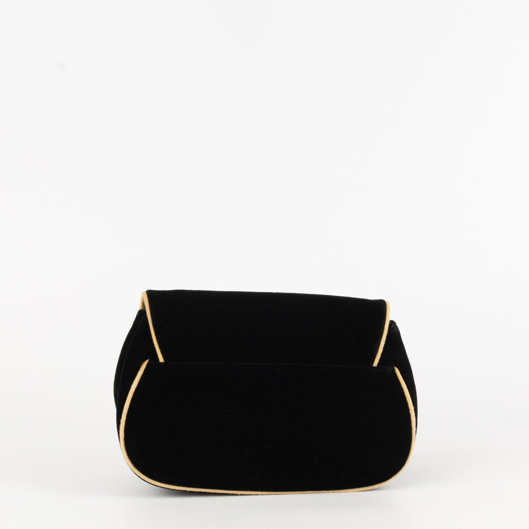 Dior Black Velvet Pouch