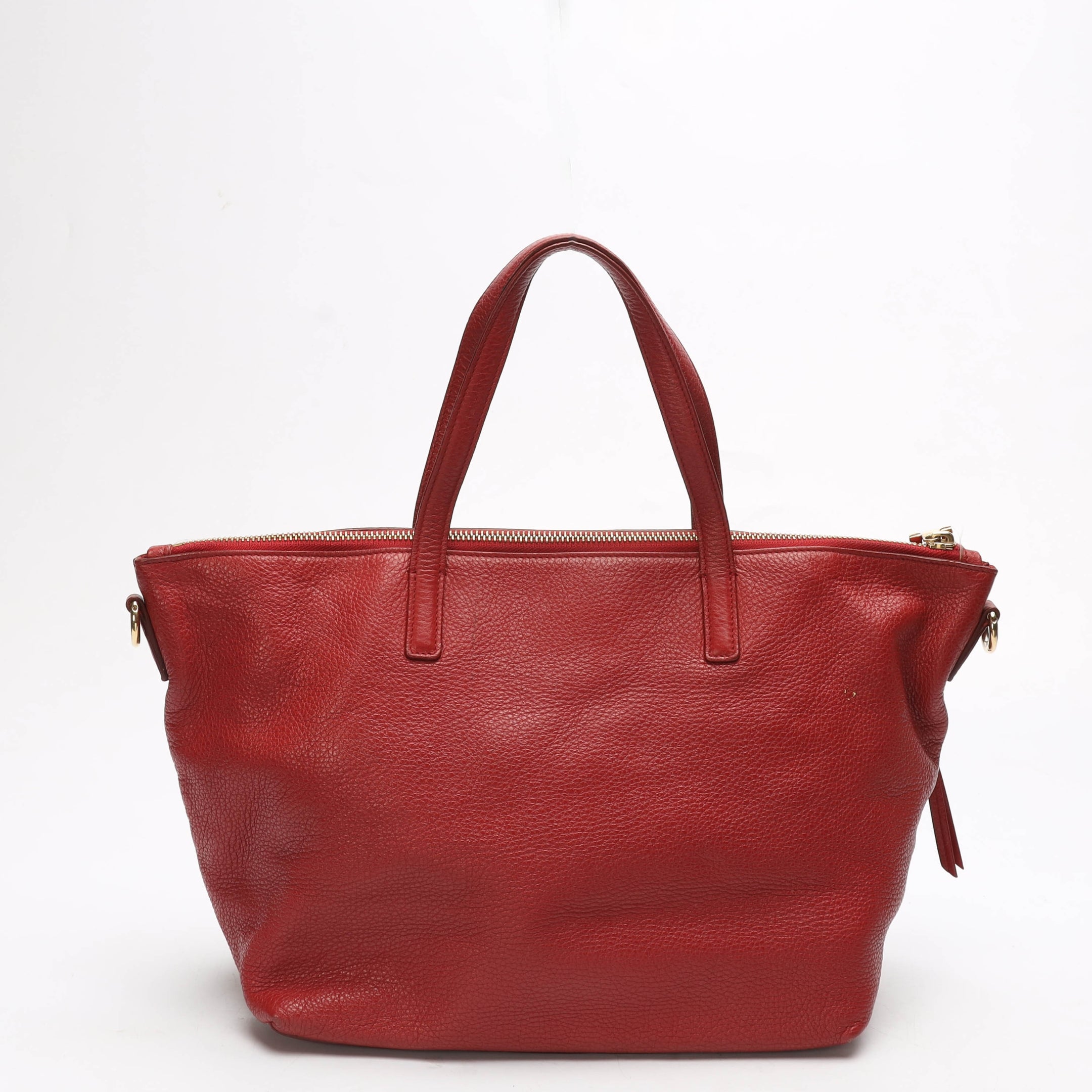 Salvatore Ferragamo Red Front Pocket Satchel