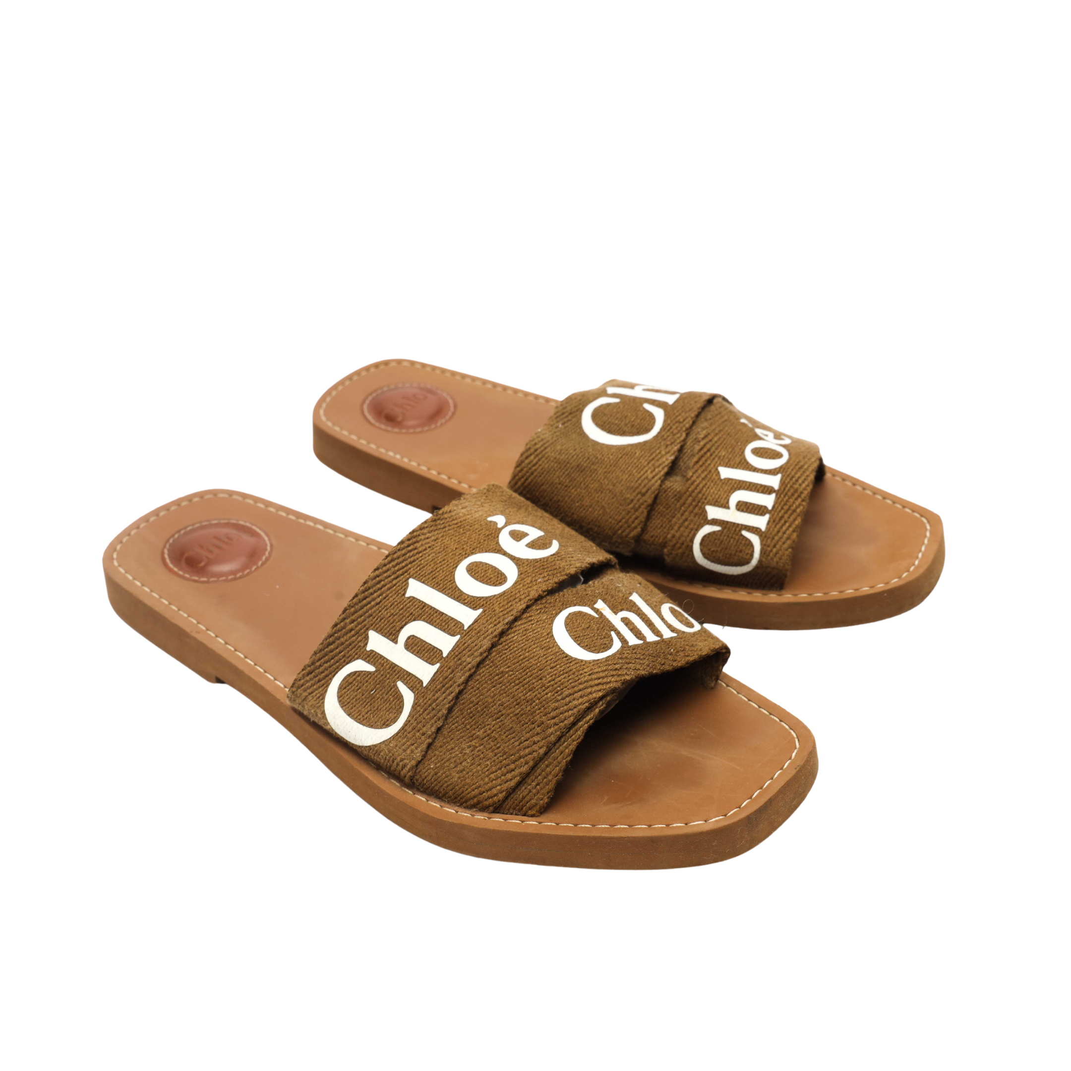 Chloe Woody Mule Flat Slide
