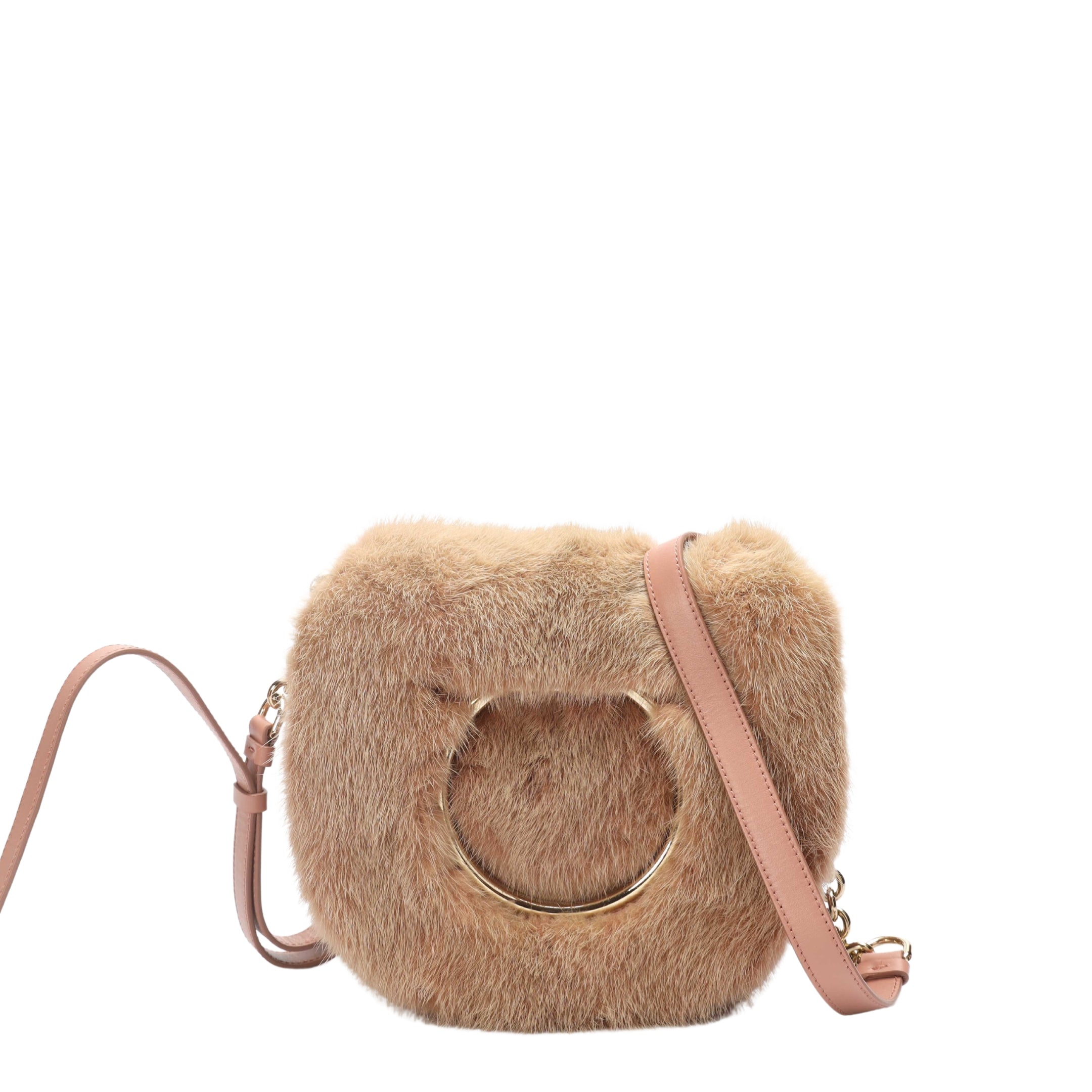Salvatore Ferragamo Vela Mink Crossbody Bag
