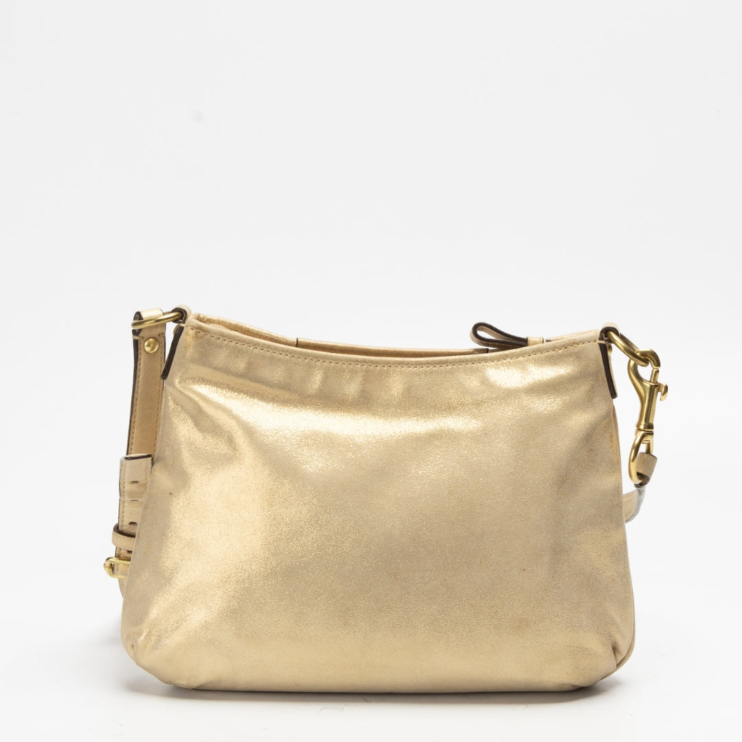 Coach Metallic Leather Crossbody Bag
