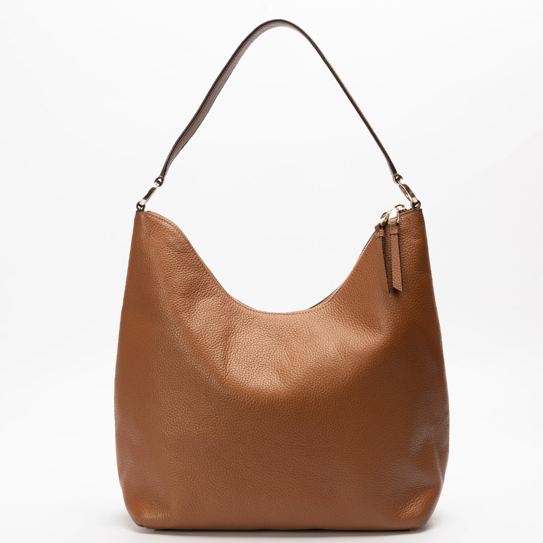 Kate Spade Brown Pebbled Leather Shoulder Bag