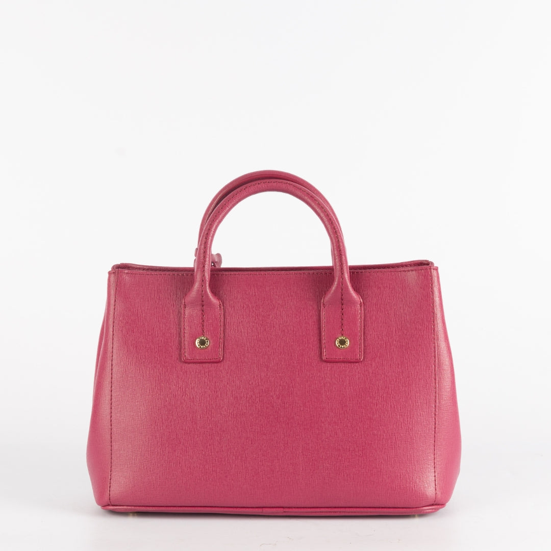 Furla Pink Leather Linda Satchel