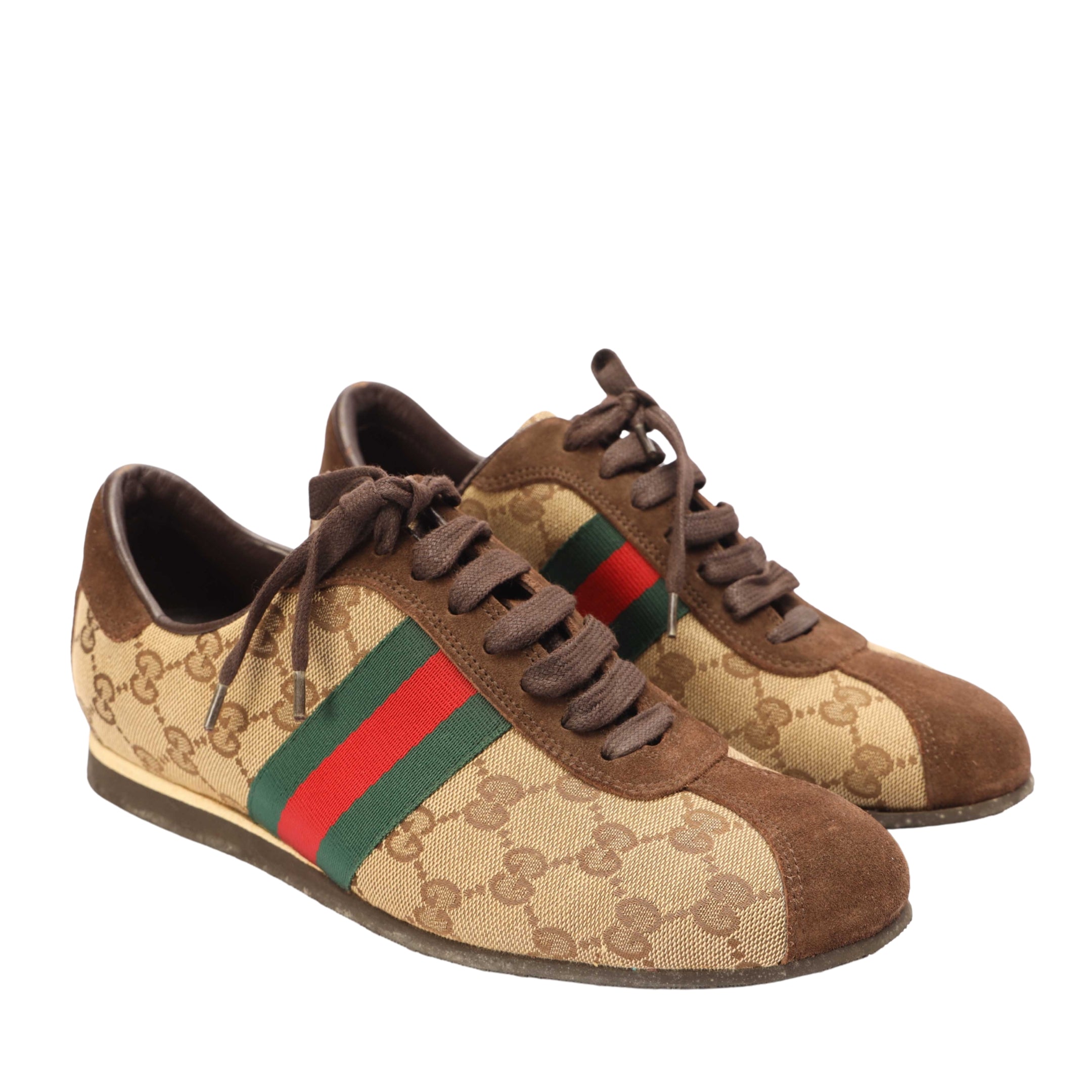 Gucci Canvas Suede Sneakers
