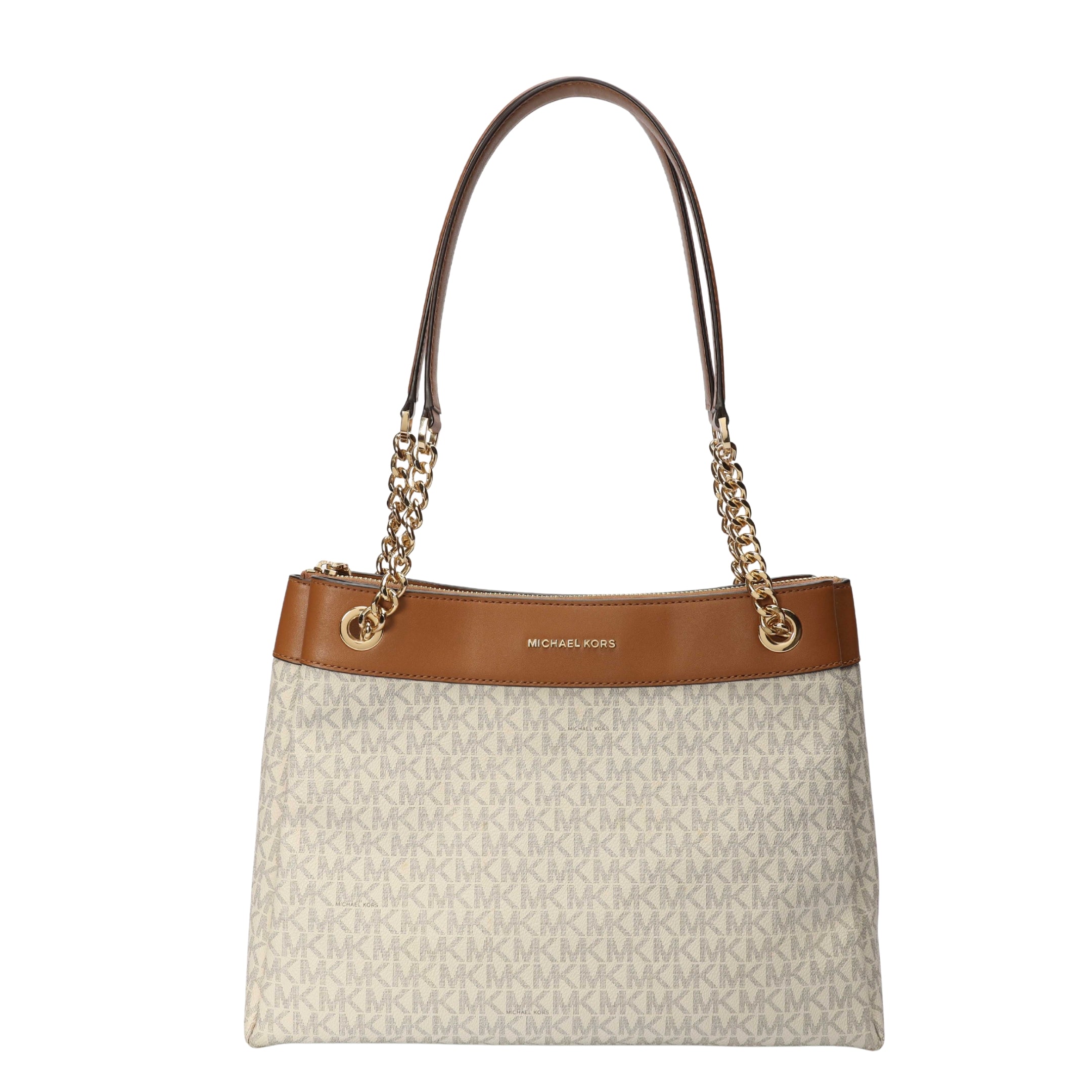 Michael Kors Whitney Medium Vanilla Signature Logo Tote