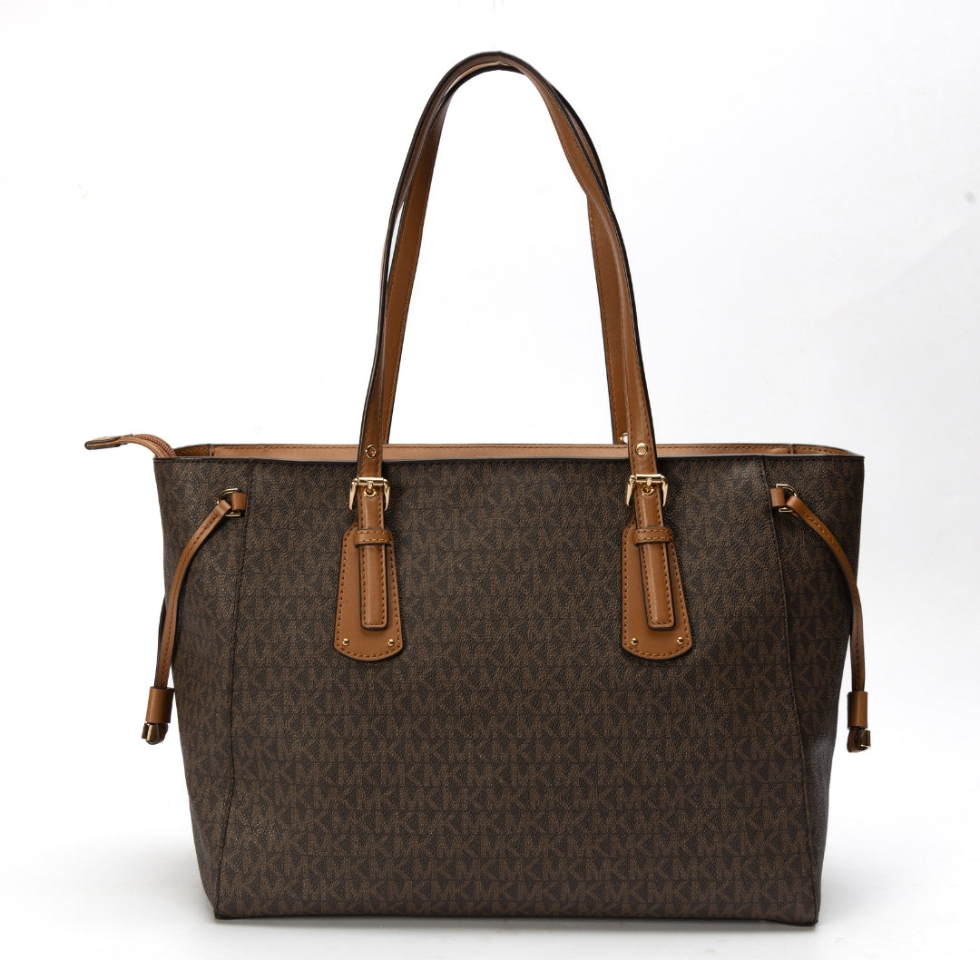 Michael Kors Brown Voyager Logo Tote