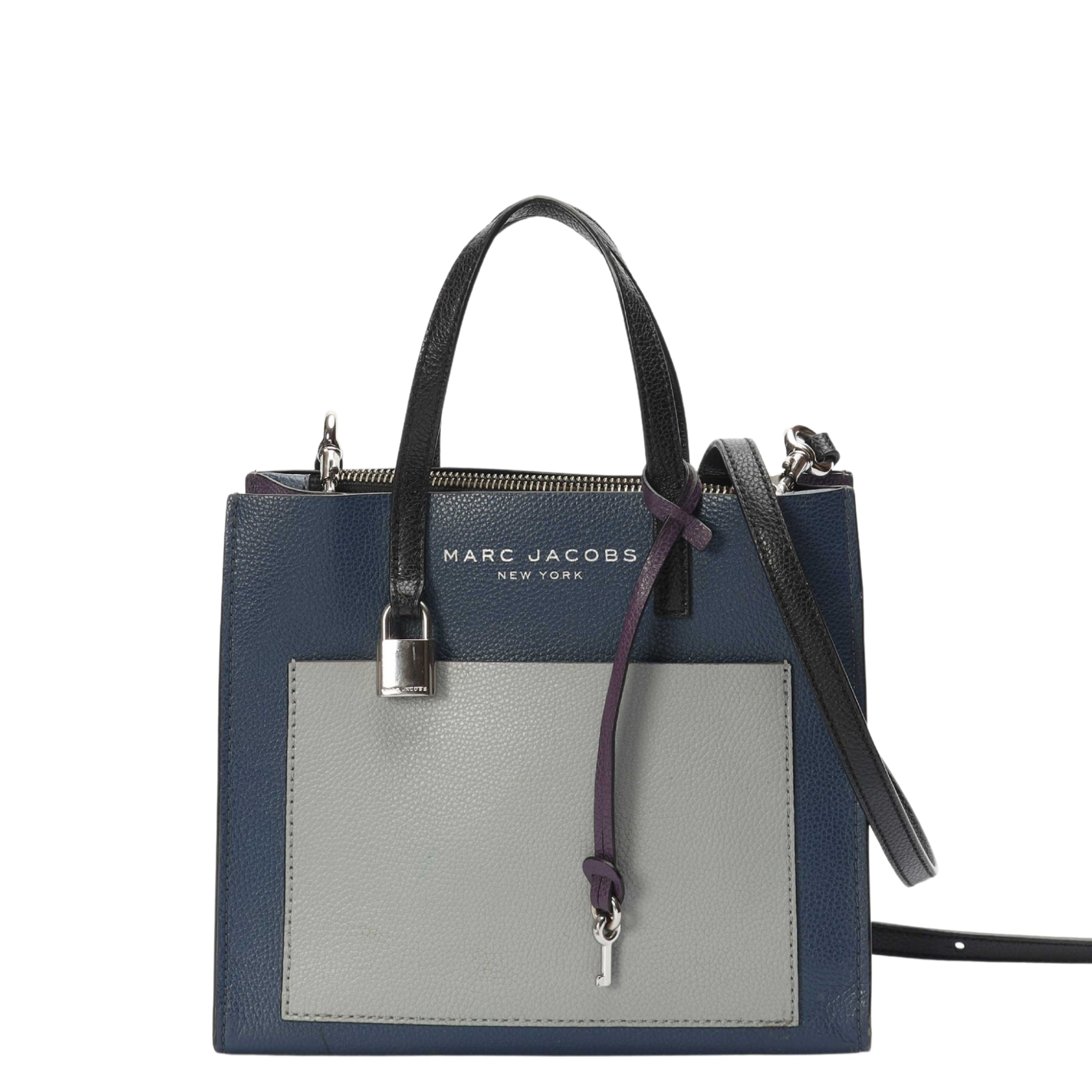 Marc Jacobs Navy Mini Grind Colorblock Tote