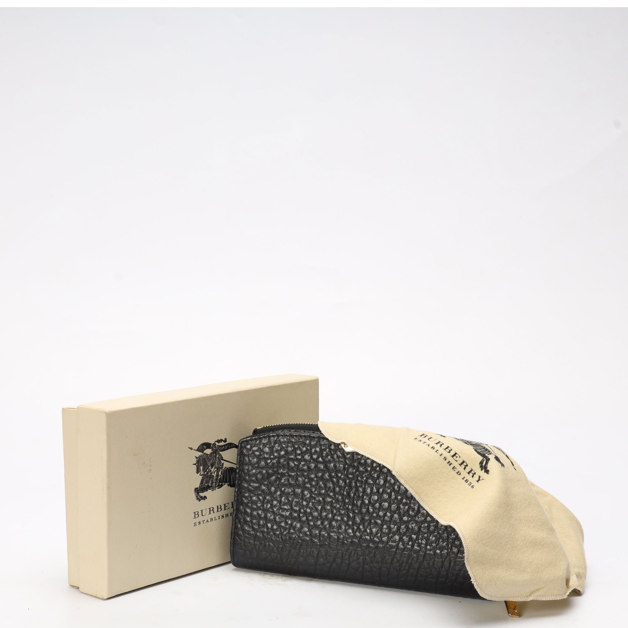 Burberry Black Grain Alvington Continental Wallet