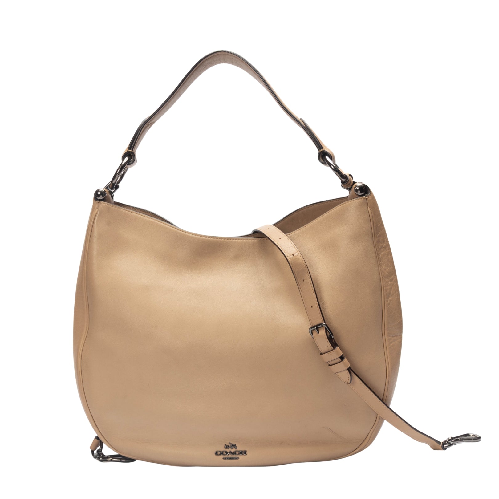 Coach Mae Beige Convertible Hobo Bag