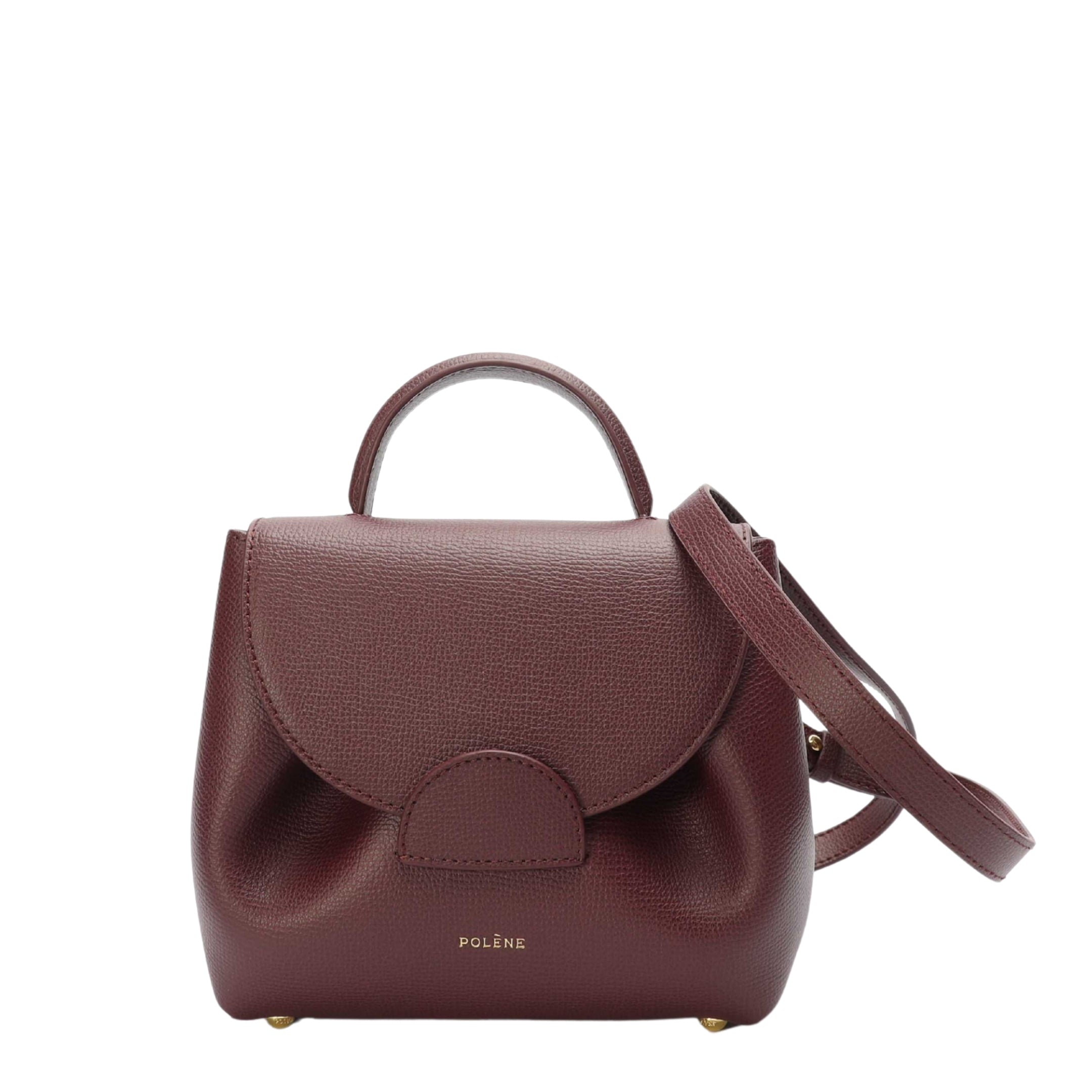 Polene Numéro Un Nano Burgundy Crossbody Bag