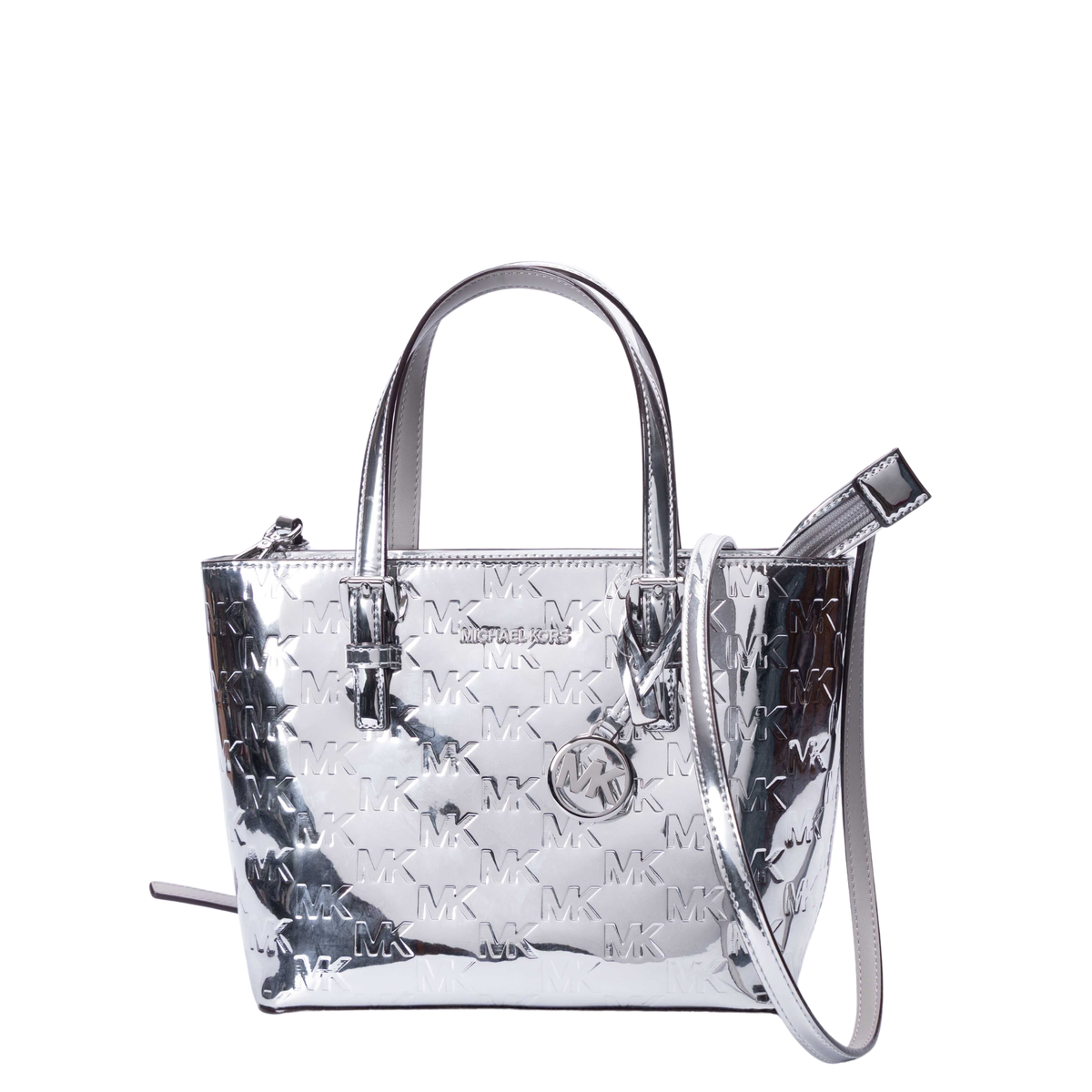 Michael Kors Jet Set Metallic Logo Convertible Bag