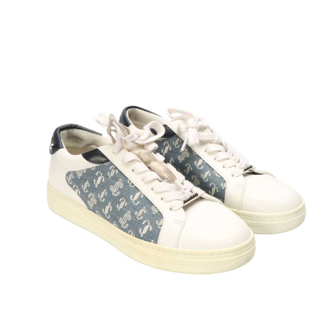 Jimmy Choo White Printed Sneakers